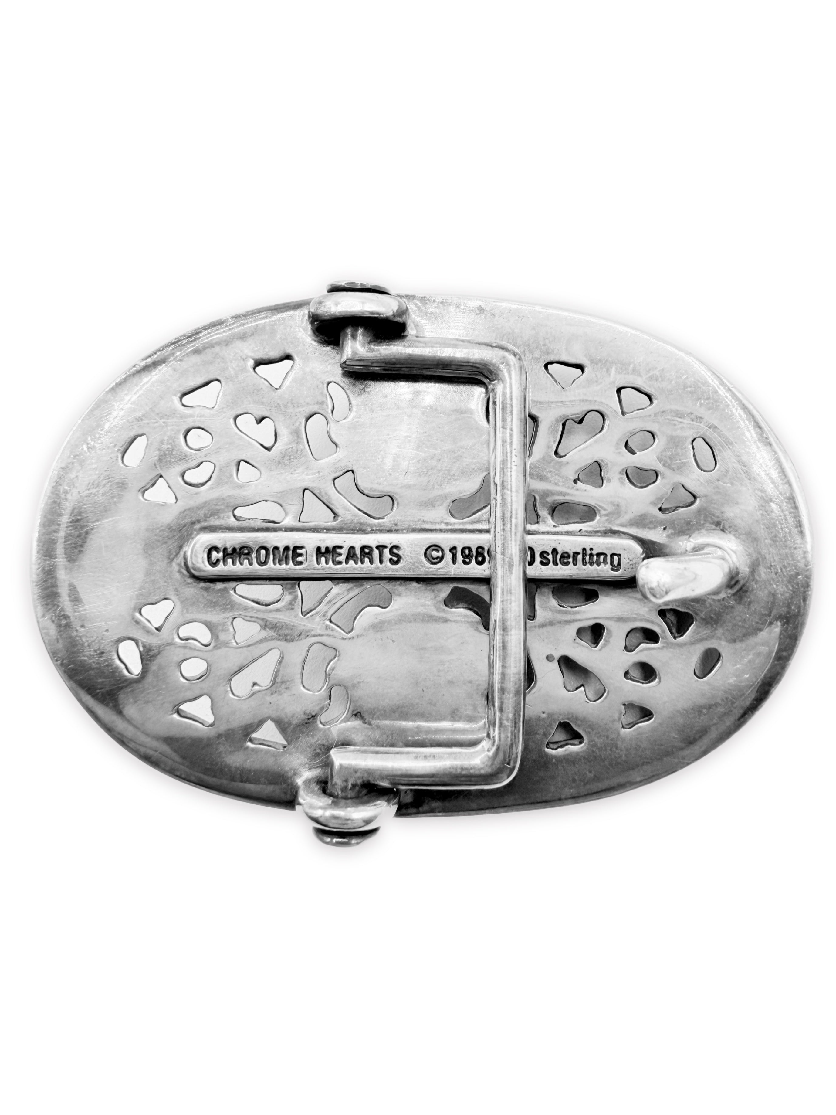 Chrome Hearts ‘Oval’ 1.5 in .925 Silver Belt Buckle