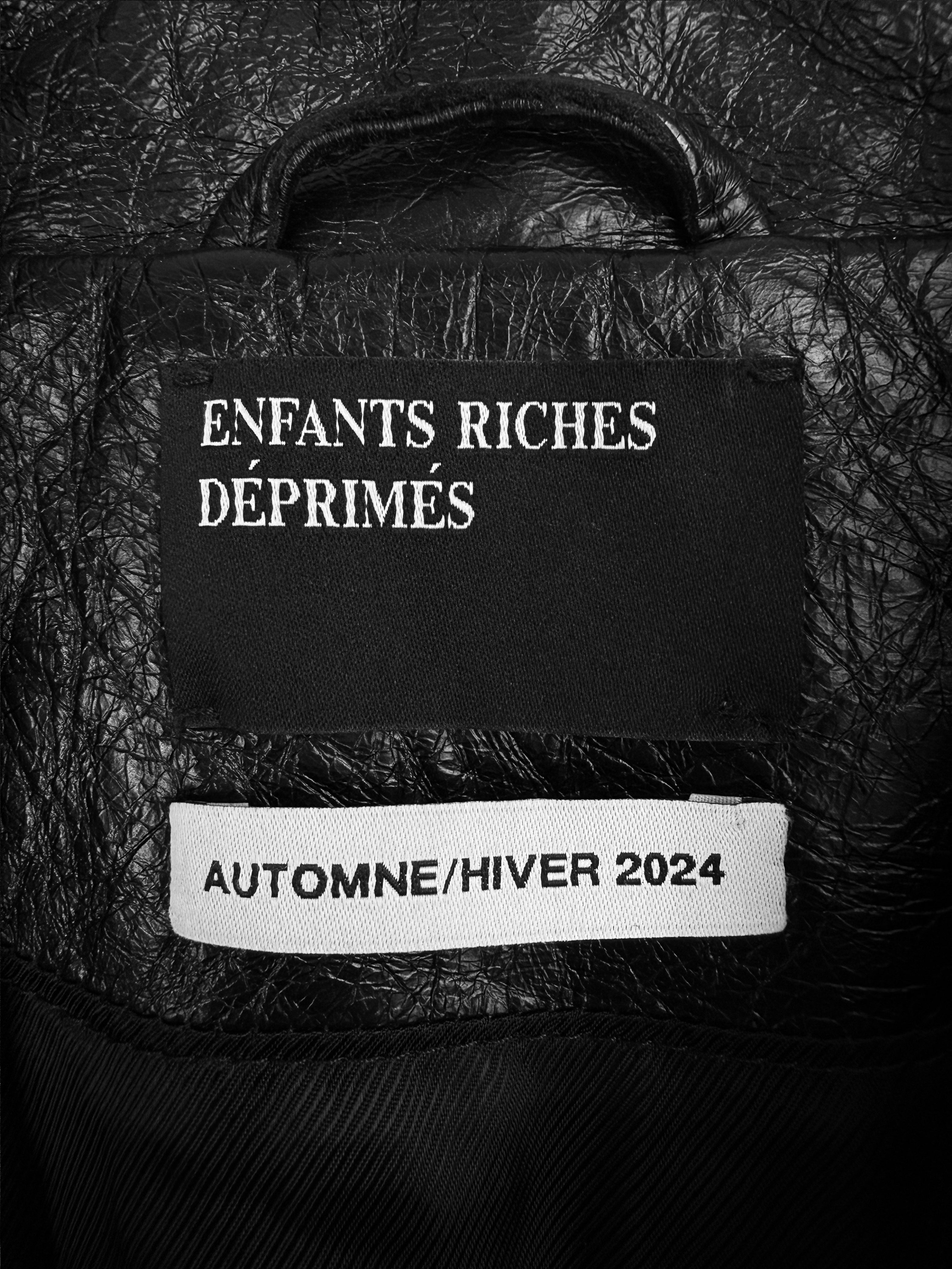 AW24 Enfants Riches Deprimes Christiane F. Leather Perfecto Jacket