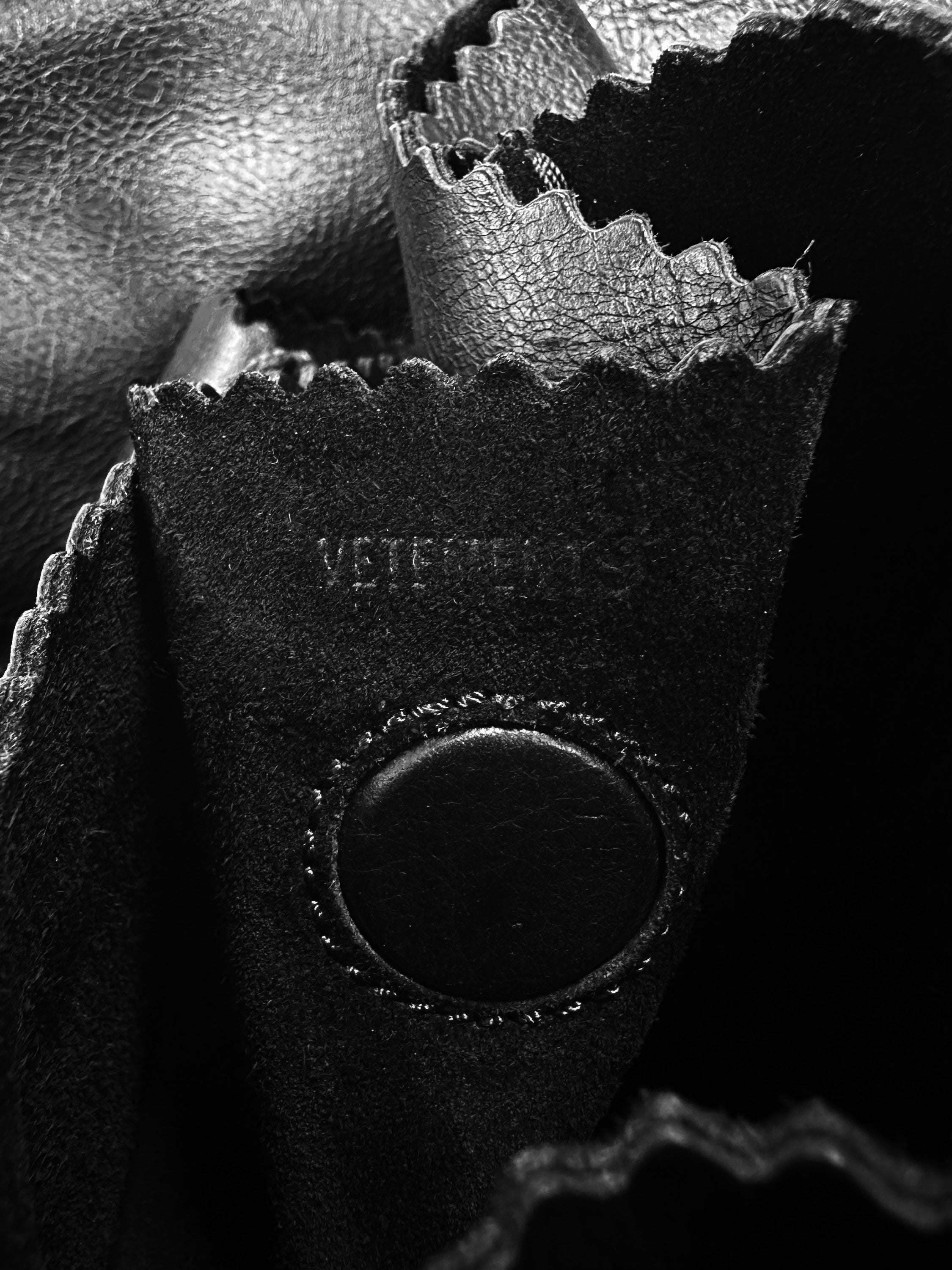 Vetements Calfskin Leather Black Paper ‘Lunch’ Bag