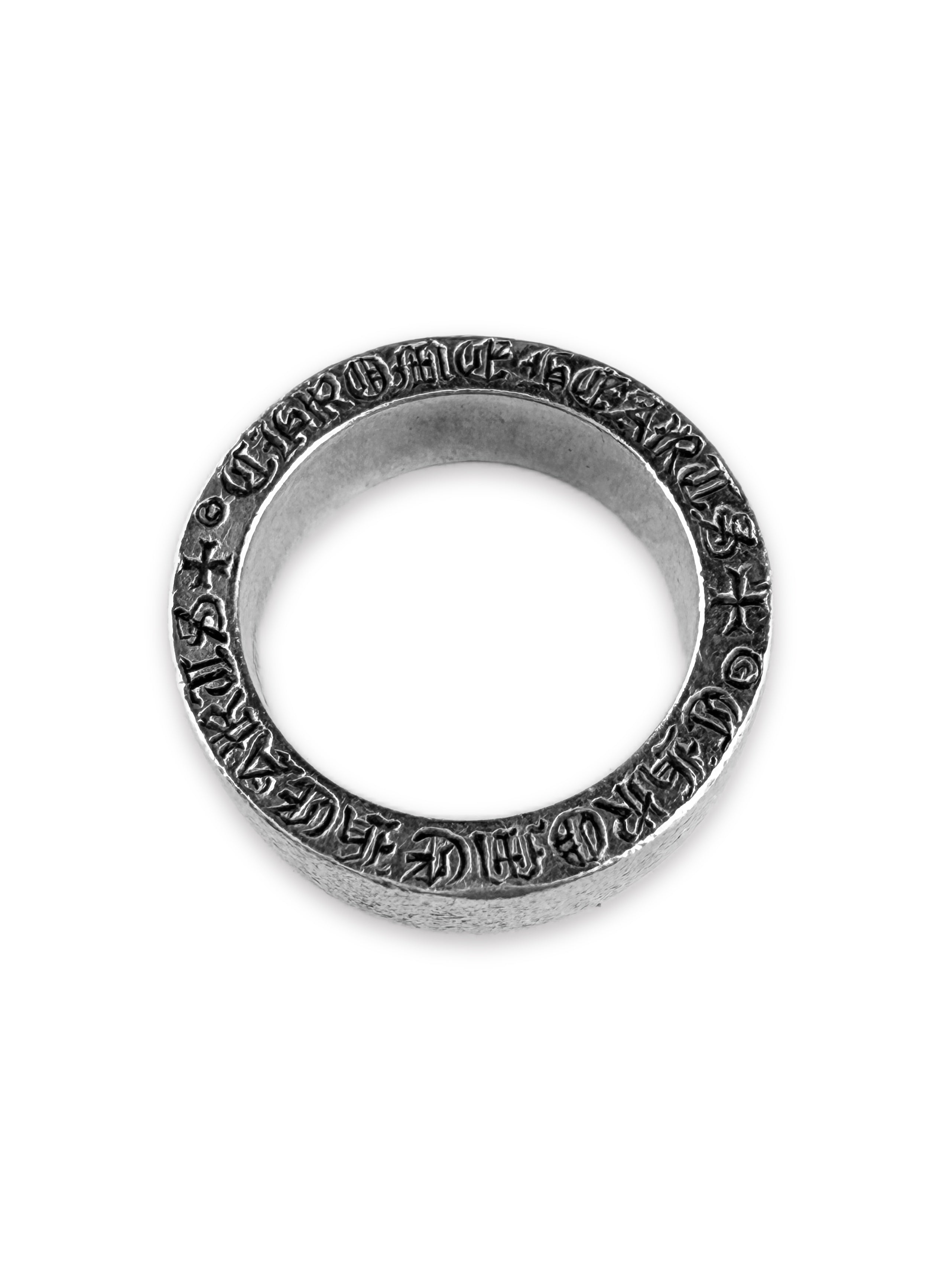 Chrome Hearts Etched ‘Cross’ .925 Silver Spacer Ring