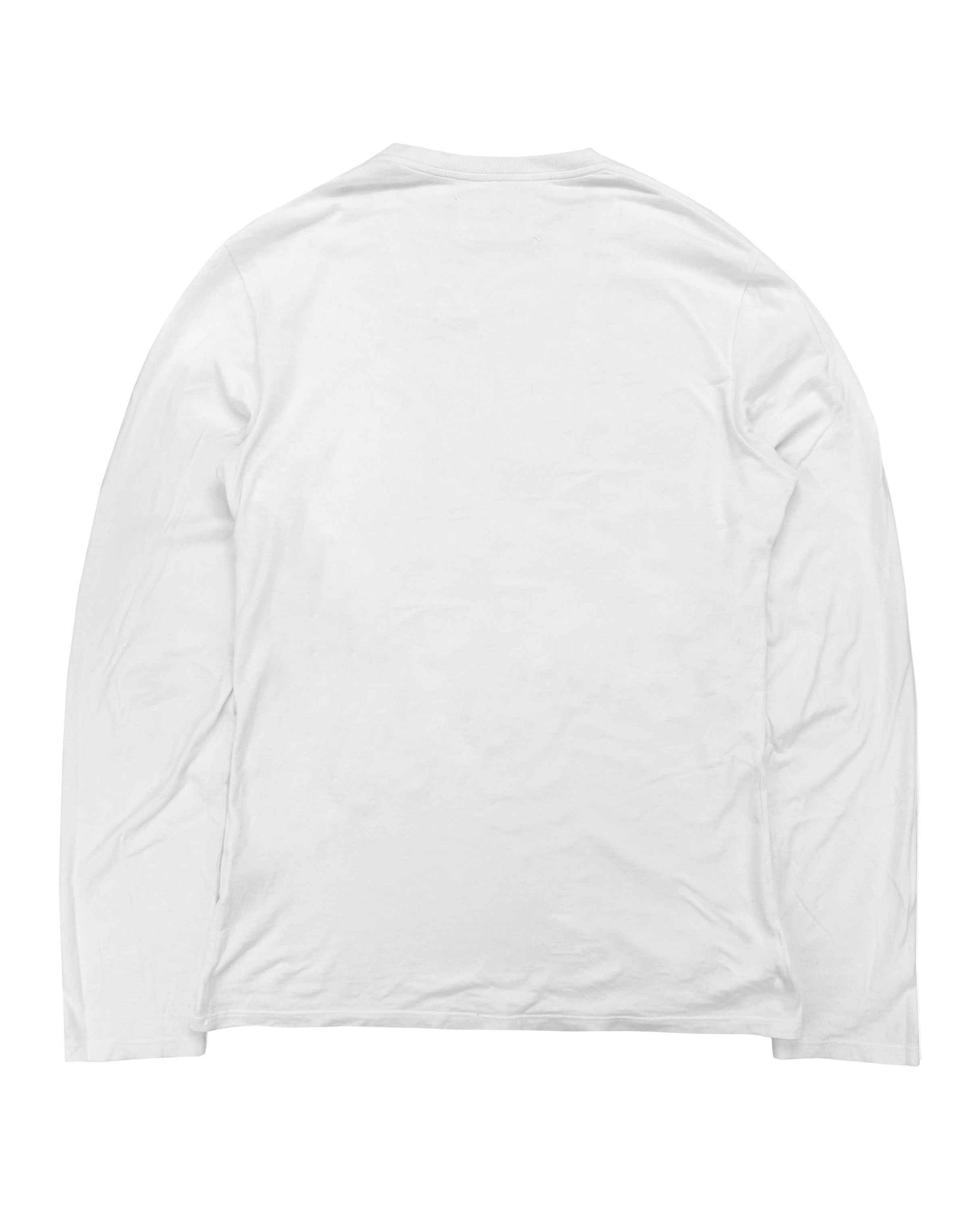 SS01 Maison Margiela White Sticker Motif Longsleeve Shirt