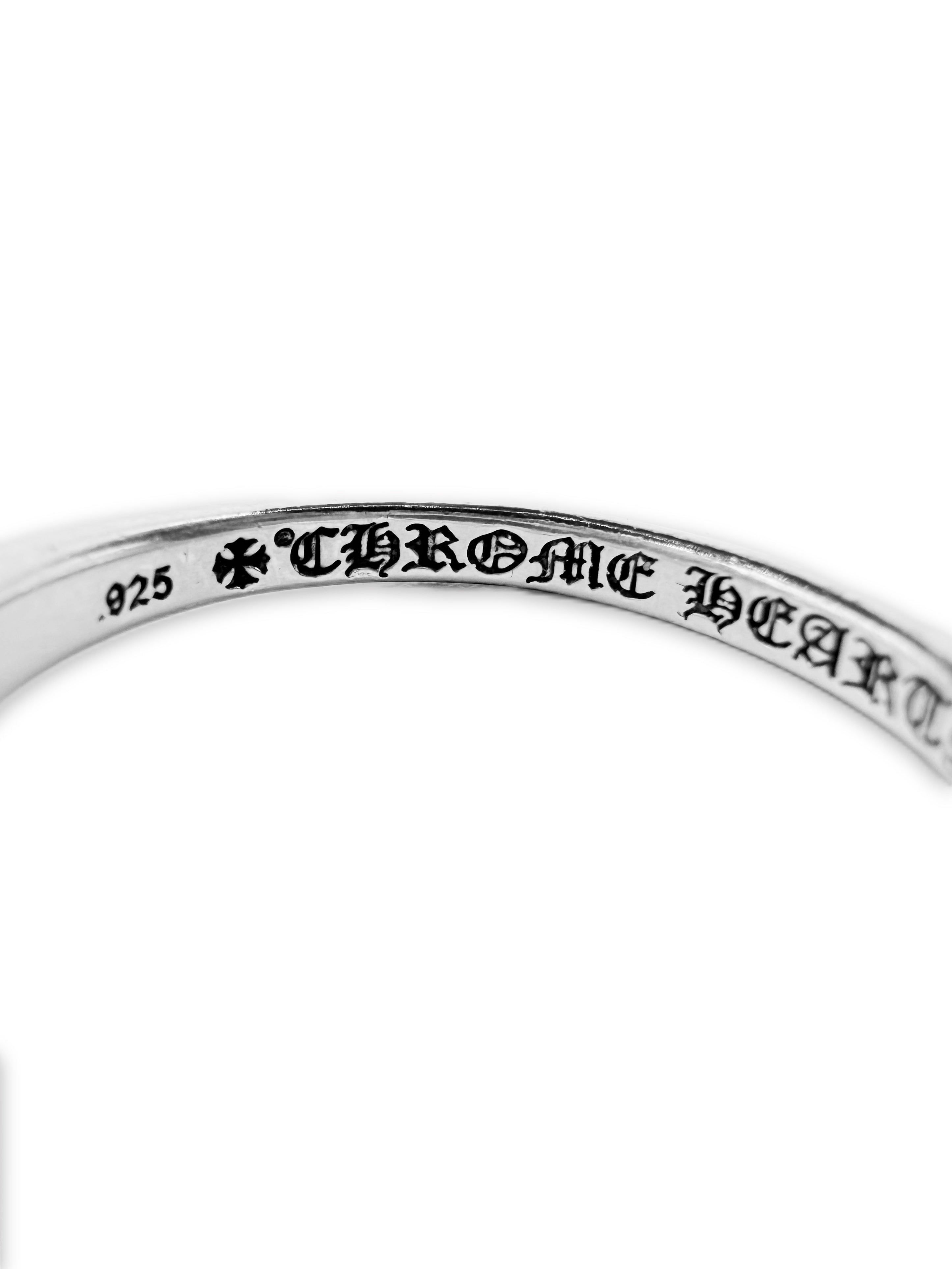 Chrome Hearts Mini Floral .925 Silver Etched Ring