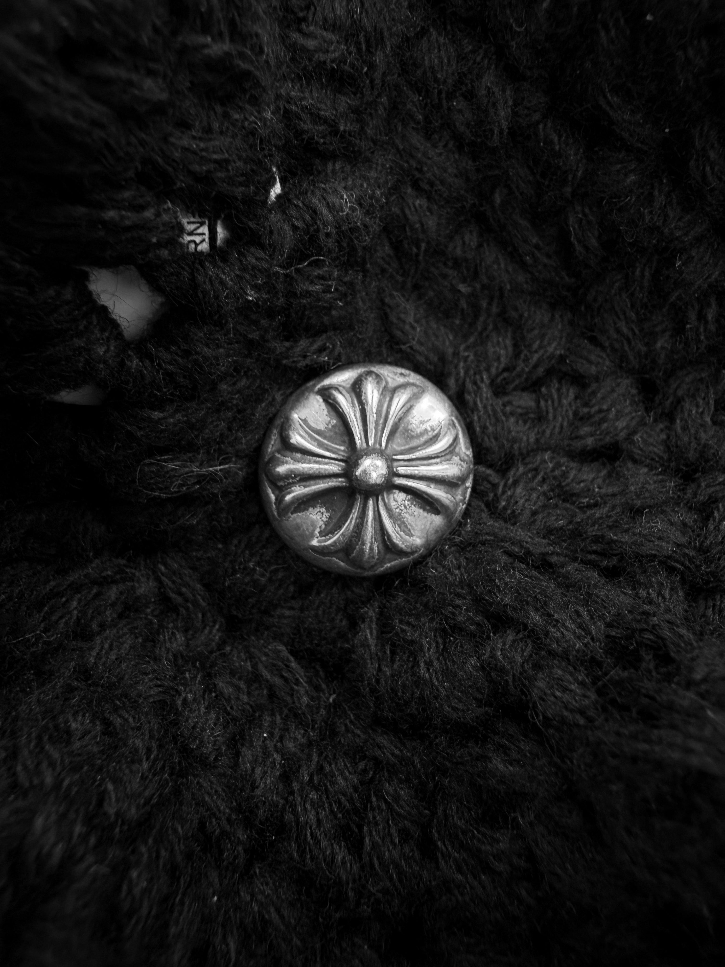 Chrome Hearts Leather Cross Patch Cashmere Knitted Beanie