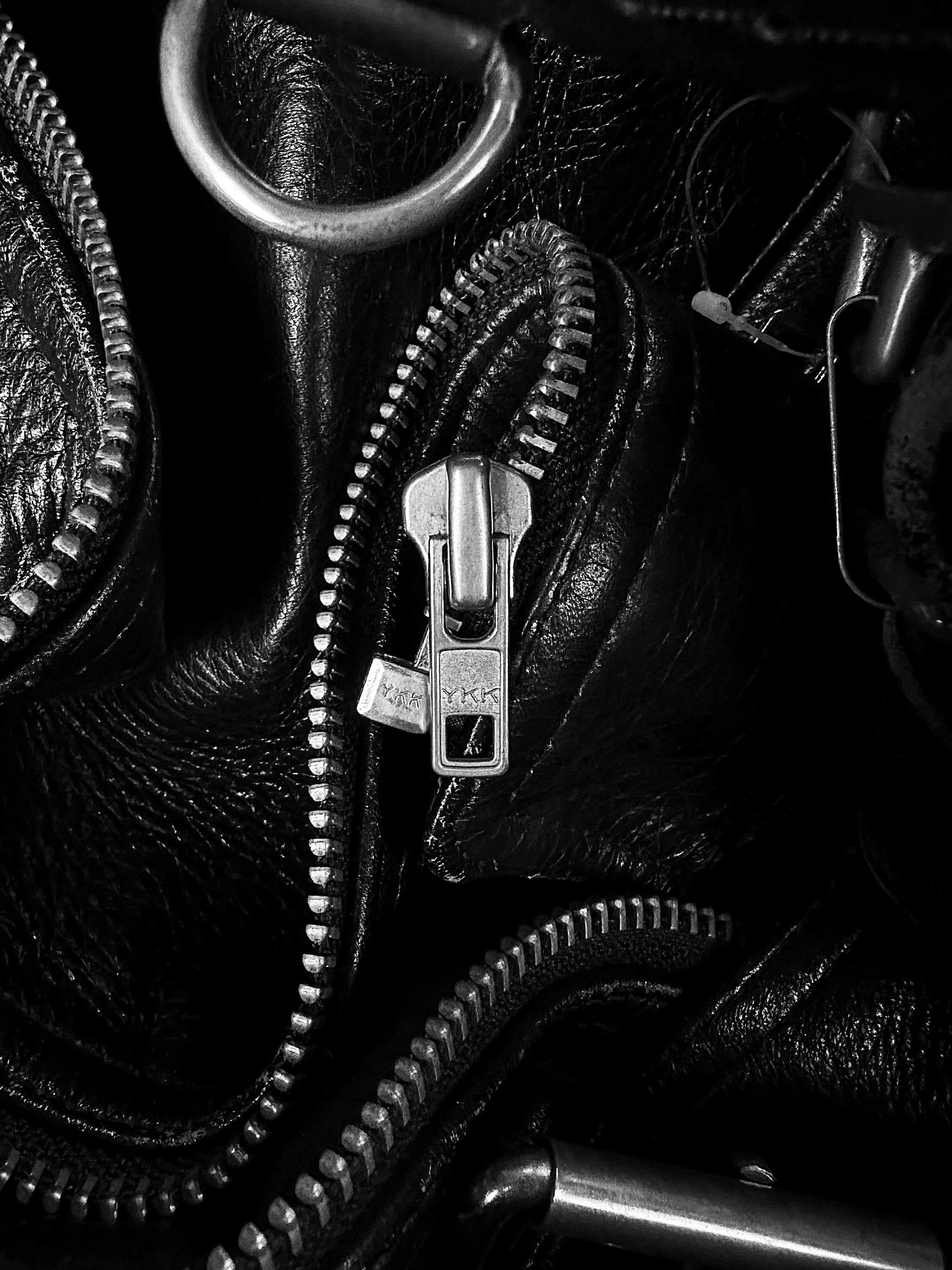 00s Kadoya ‘Battle Suit’ Armoured Black Leather Biker Jacket