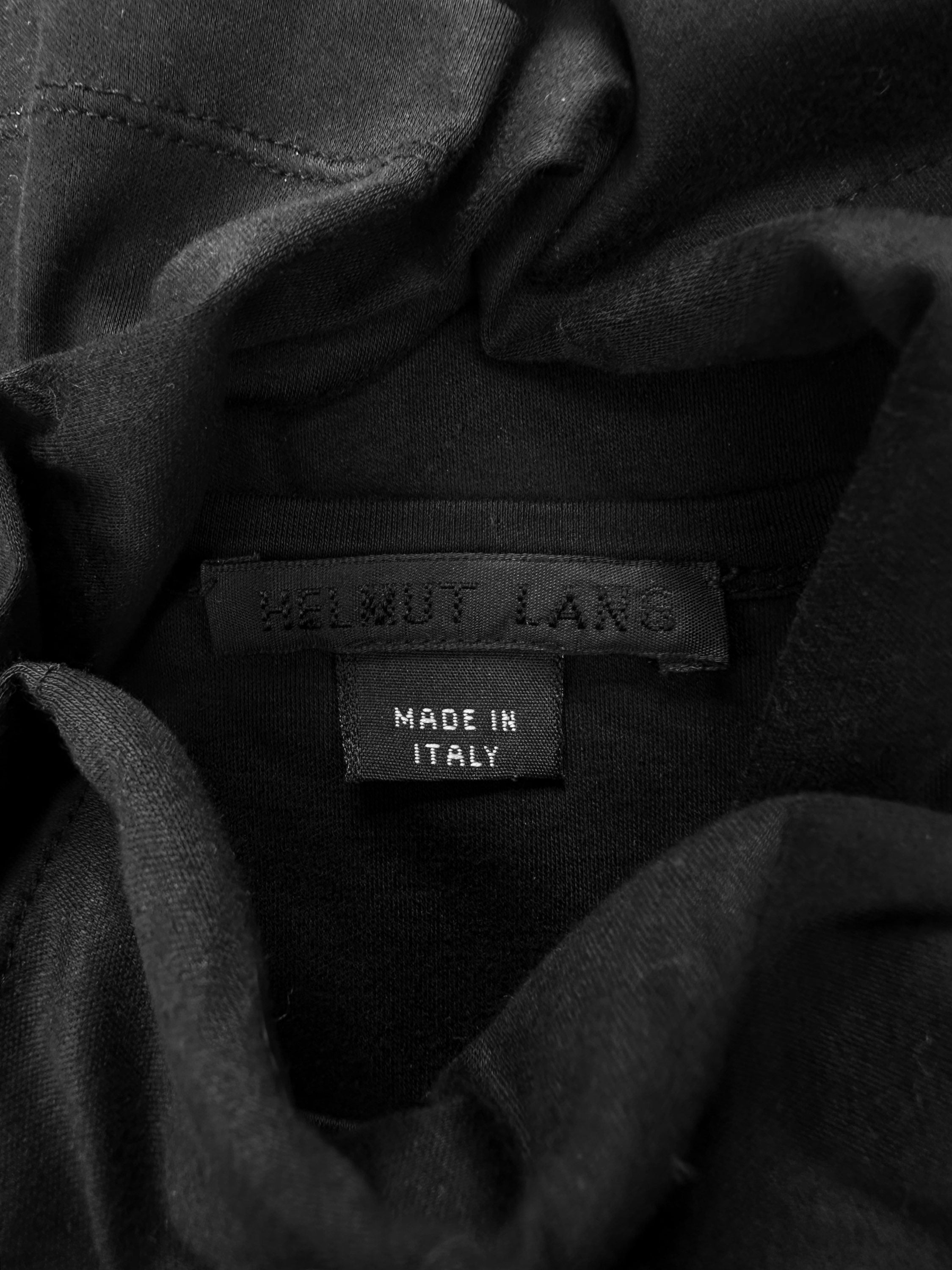 00s Helmut Lang ‘Armoured’ Elbow Padded Black Long Sleeve Shirt