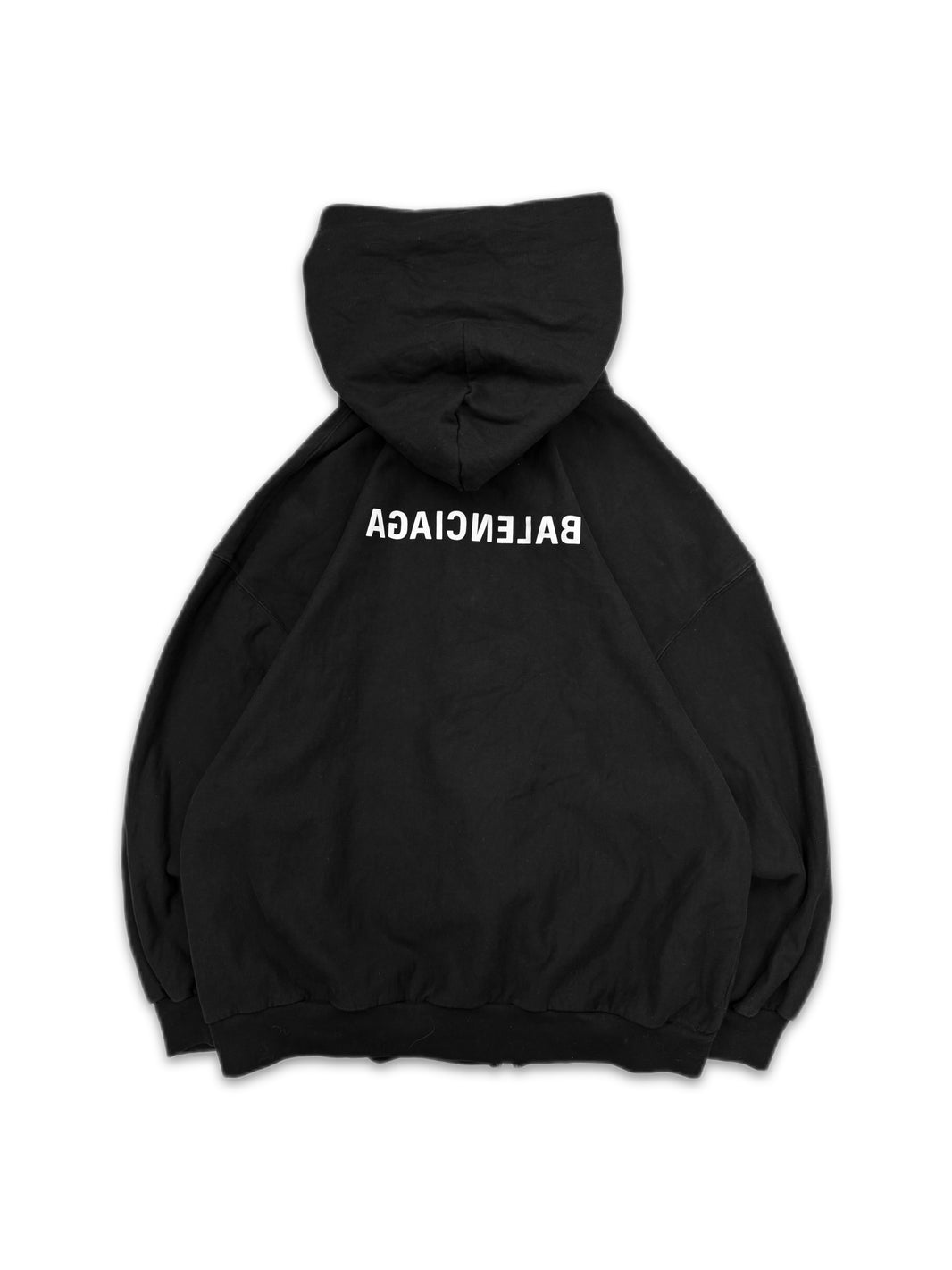SS23 Balenciaga ‘Mirror’ Mud Show Reverse Logo Zip-up Hoodie