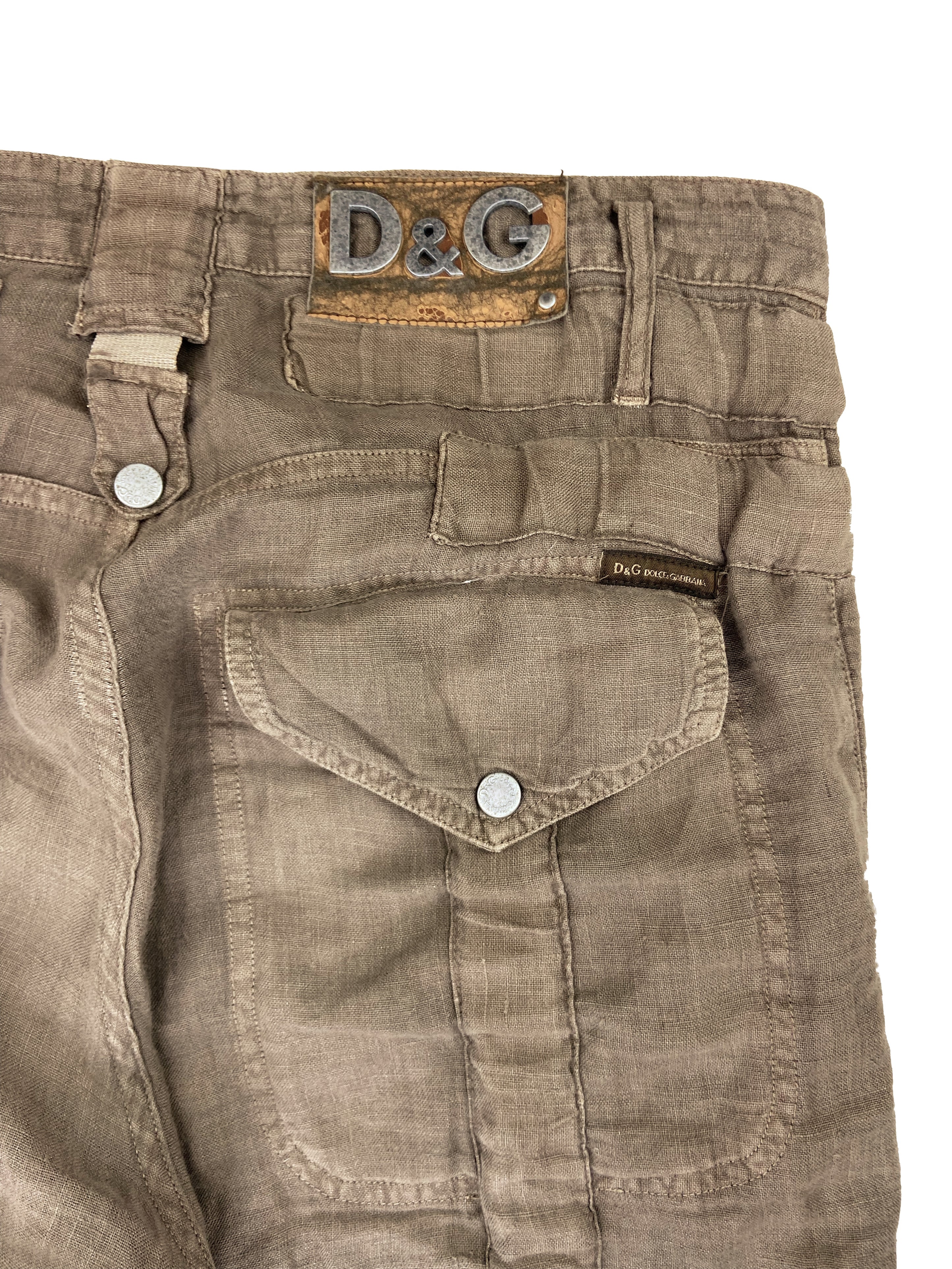 2000’s Dolce & Gabbana Bondage Strap Linen Cargos