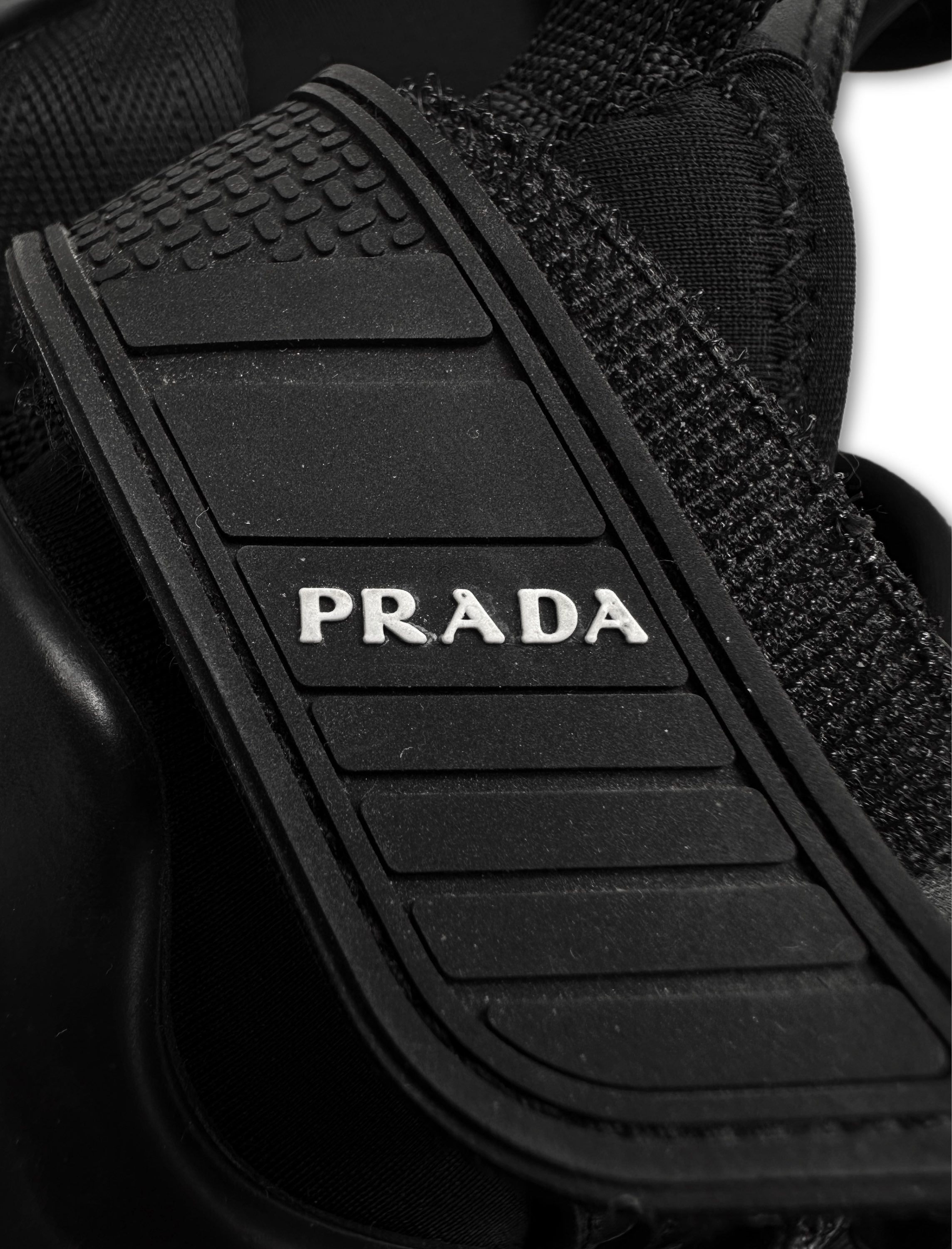 Prada ‘Buckle’ Neoprene Black Strap Low-top Sneakers