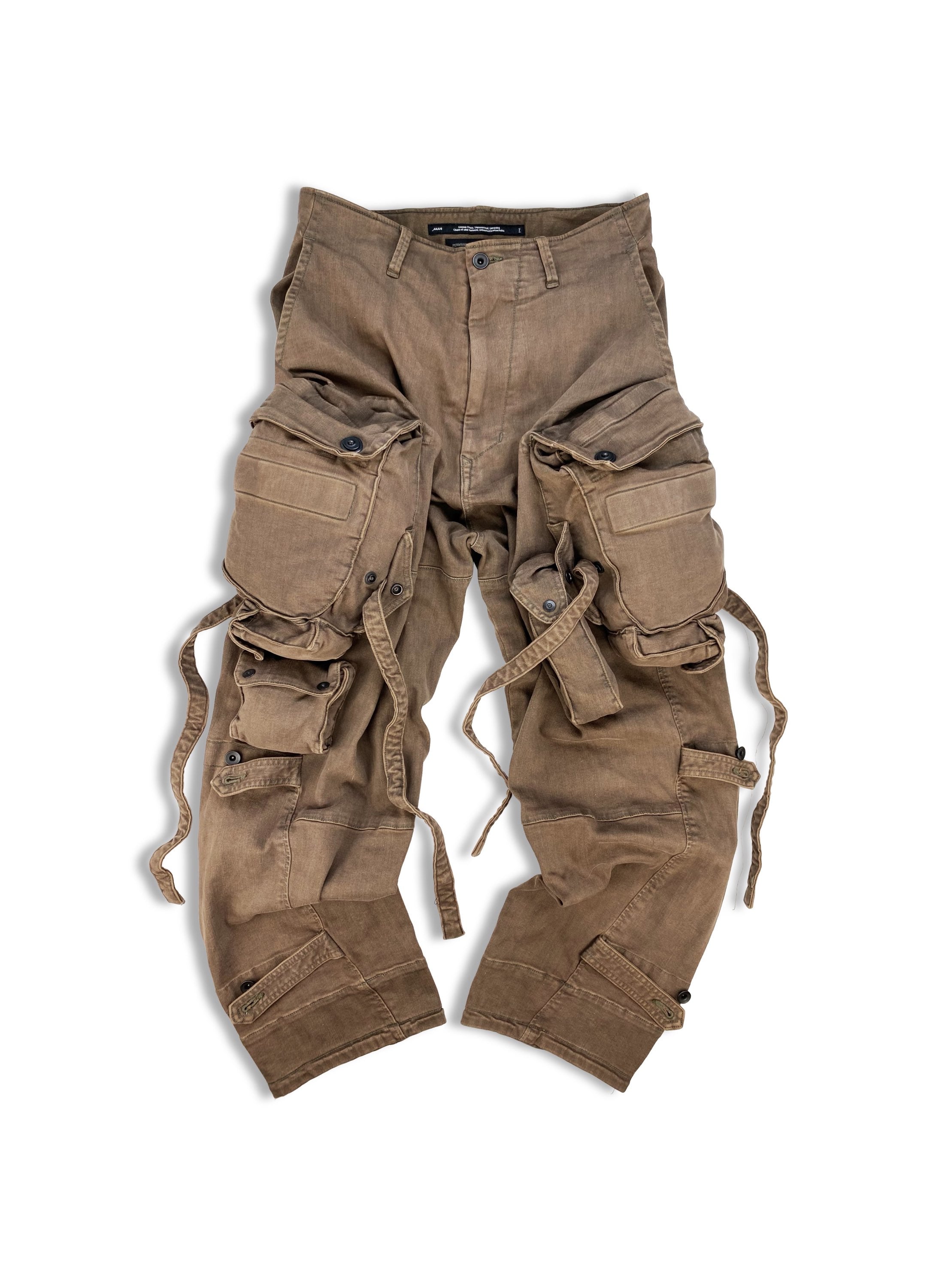 AW21 Julius ‘Gas Mask’ Bondage 3D Double Layered Cargo Denim
