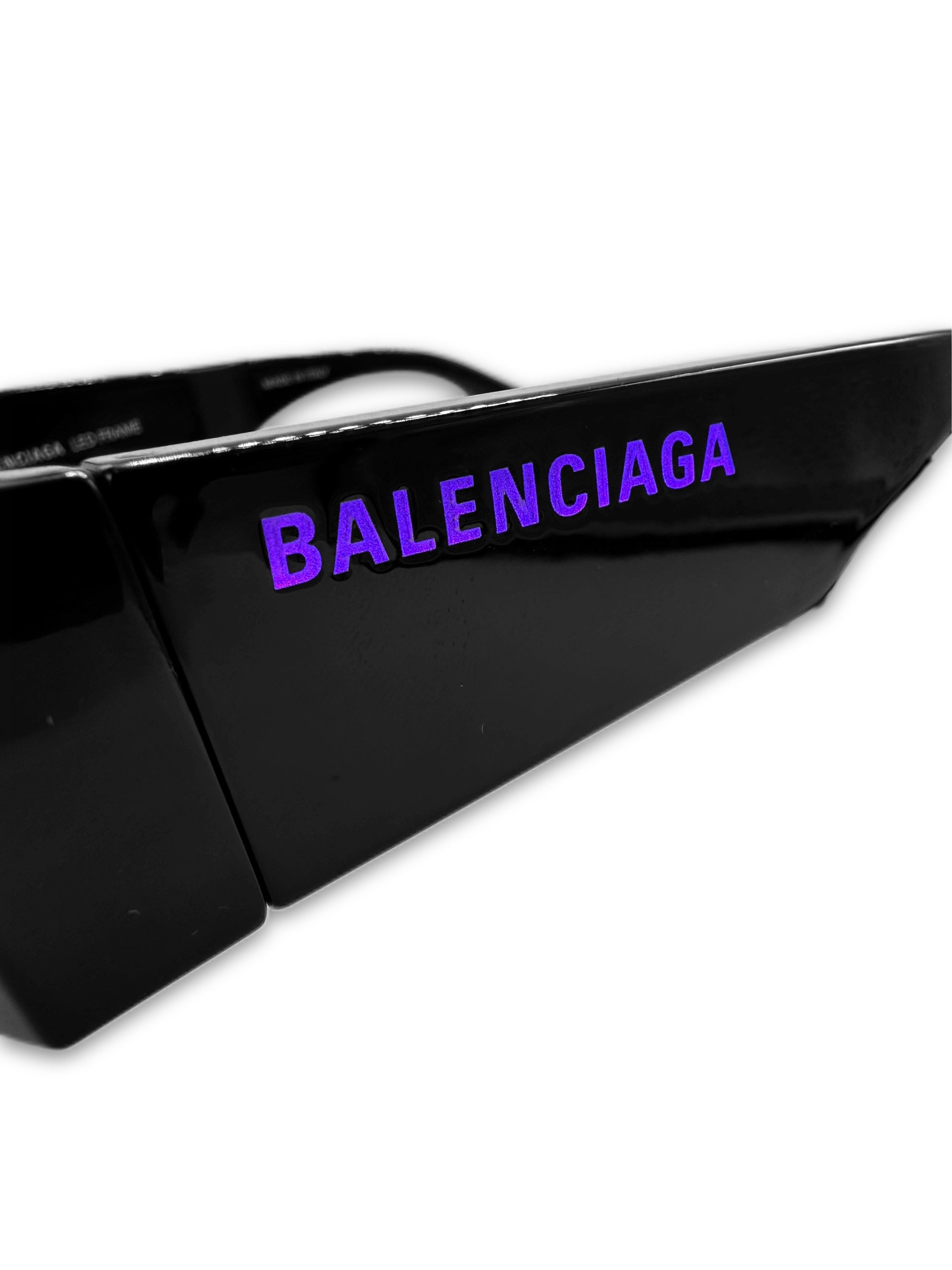 SS20 Balenciaga ‘LED’ Black Square Frame Sunglasses