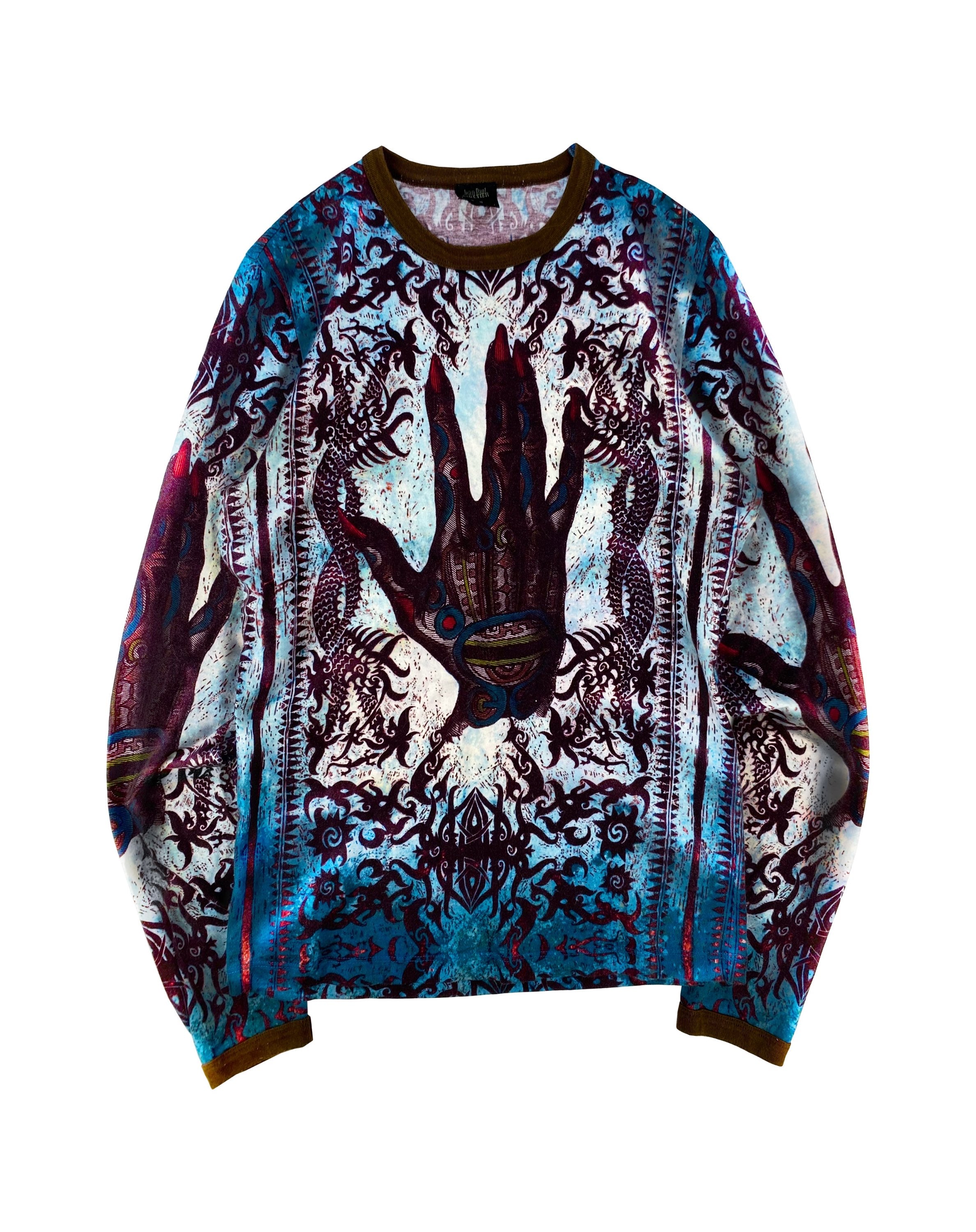 90s Jean Paul Gaultier ‘Devil’s Hand’ Gothic Tattoo Longsleeve