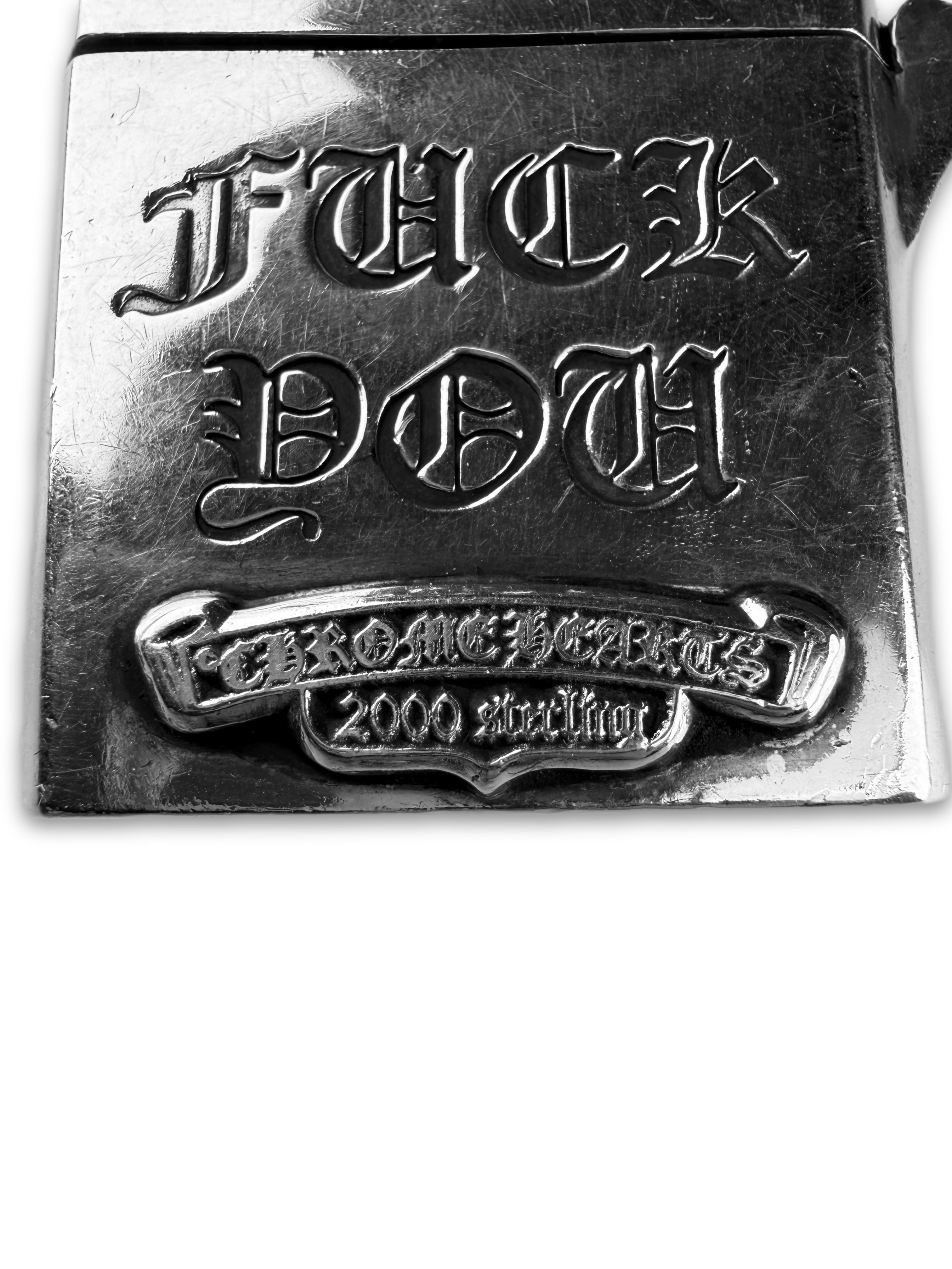 Chrome Hearts New York Exclusive ‘Fuck You’ Silver Zippo Lighter