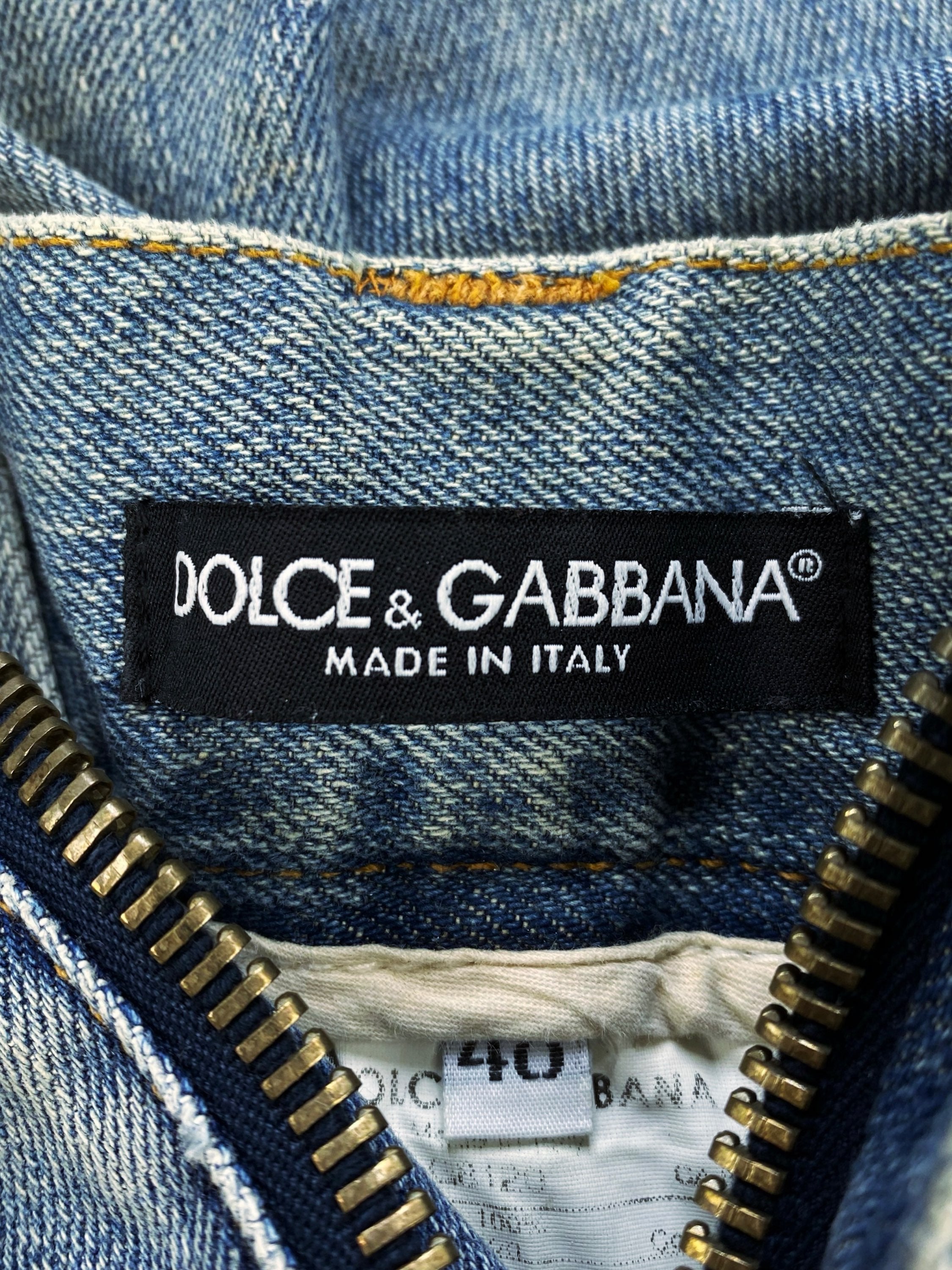 Dolce & Gabbana Light Wash Distressed Boot Cut Denim Jeans