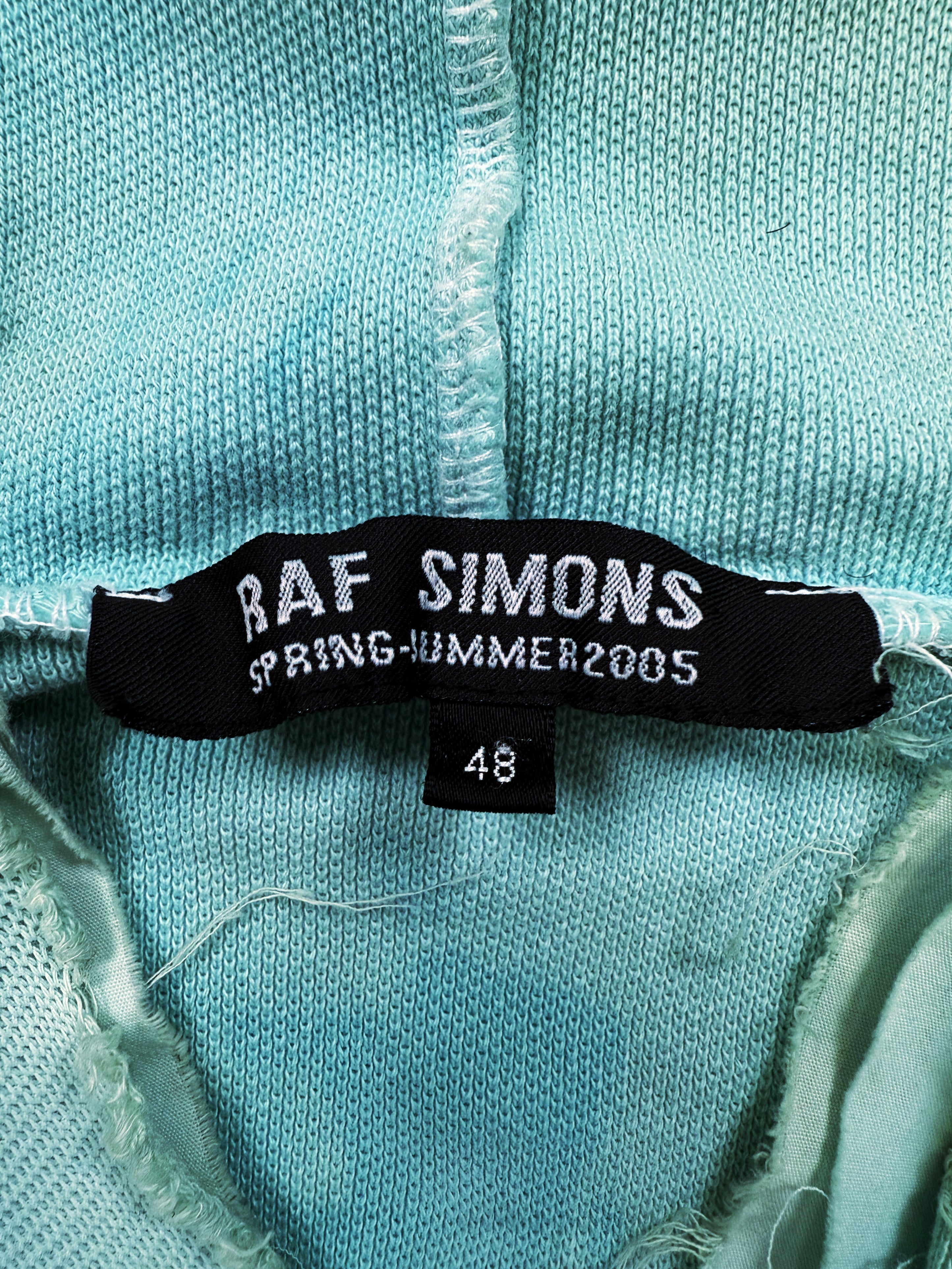 SS05 Raf Simons SAMPLE Tactical Multi-Zip Sea Foam Hoodie