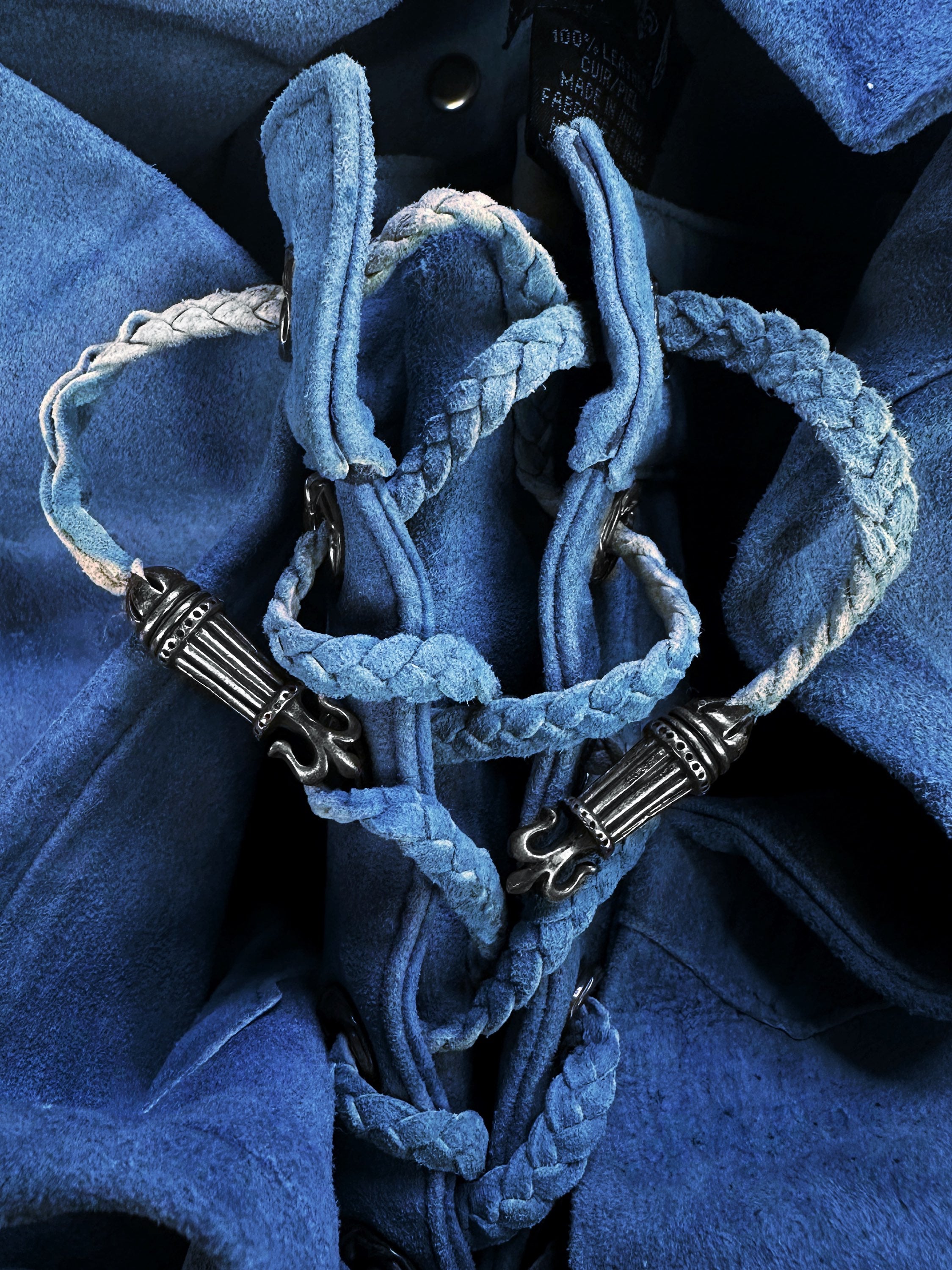 00s A&G Rock ‘n Roll Couture ‘Floury Cross’ Laced Suede Pants