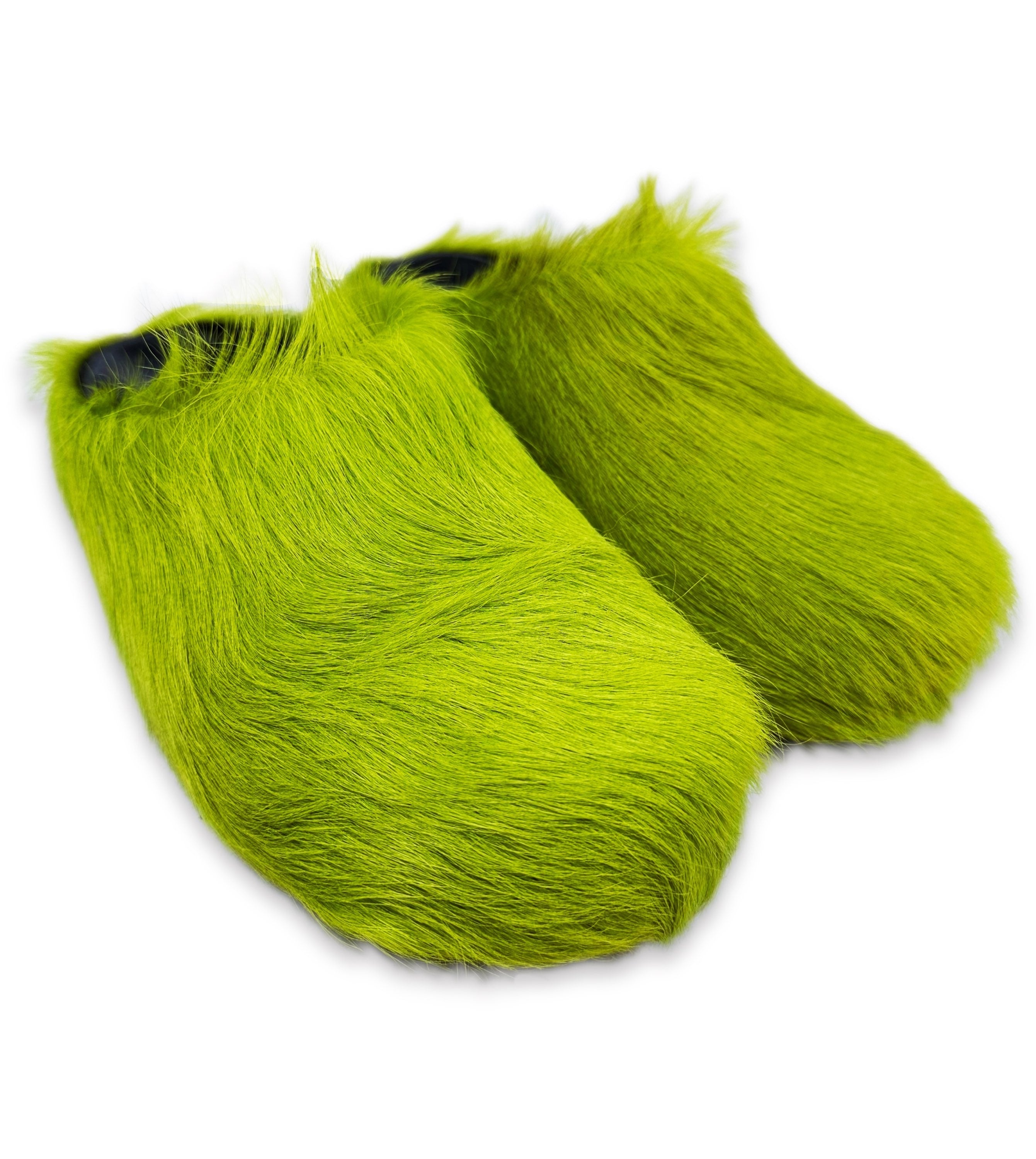 AW21 Marni Fussbet ‘Grinch’ Neon Mohair Leather Mules