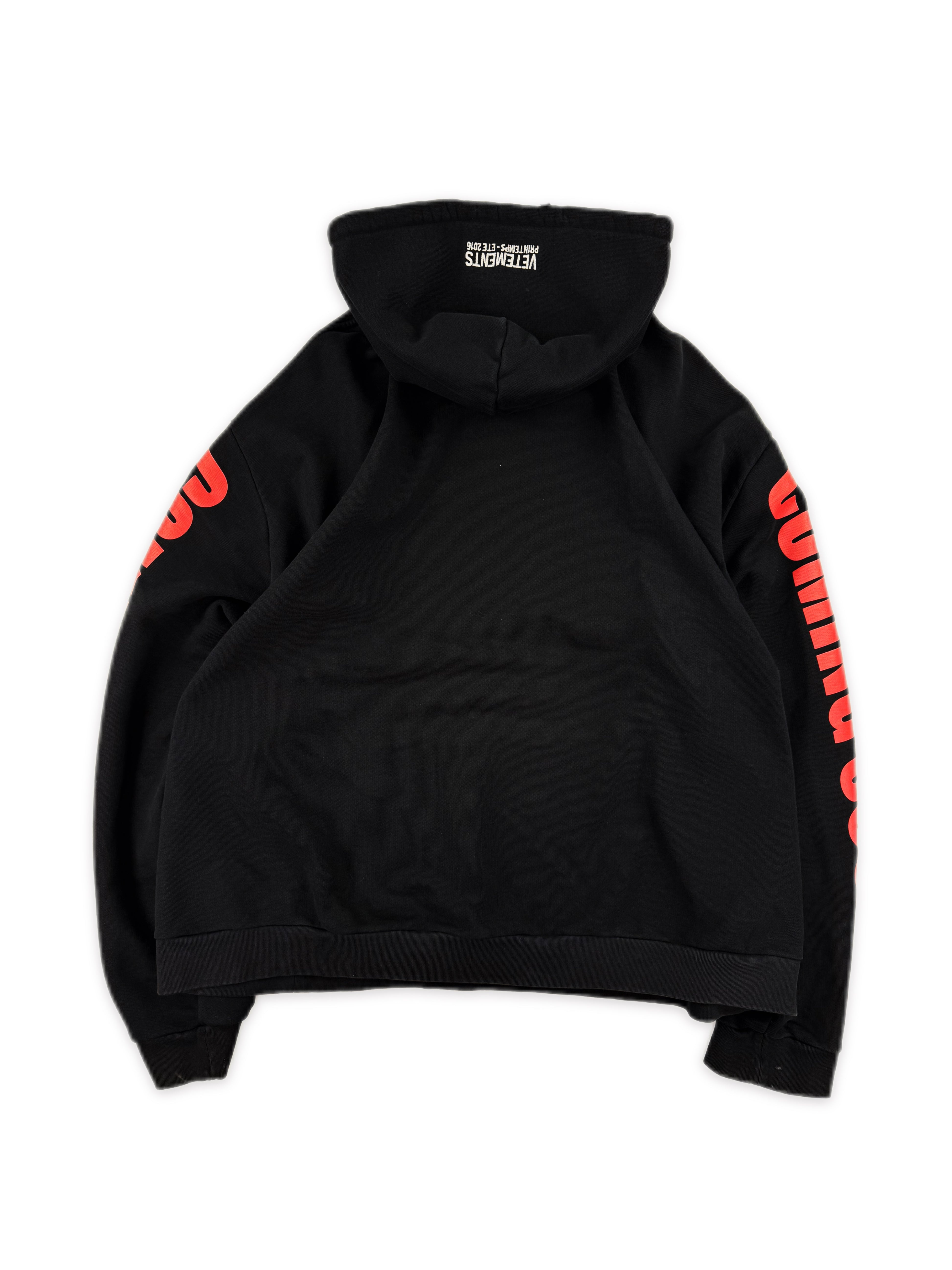 SS16 Vetements ‘Titanic’ Coming Soon OG Black Heavy Weight Hoodie