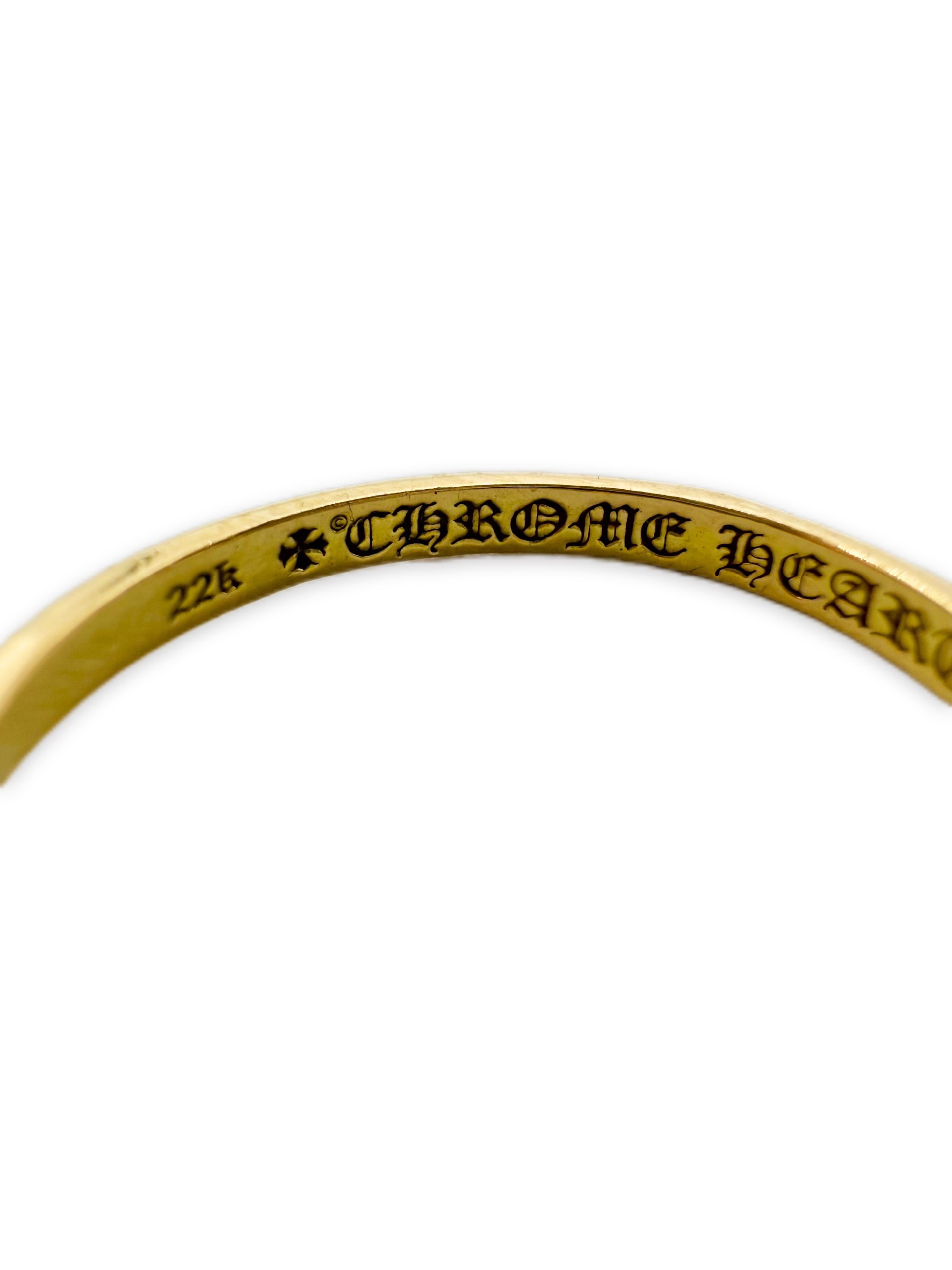 Chrome Hearts ‘Triple Plus’ 22K Gold Etched Ring