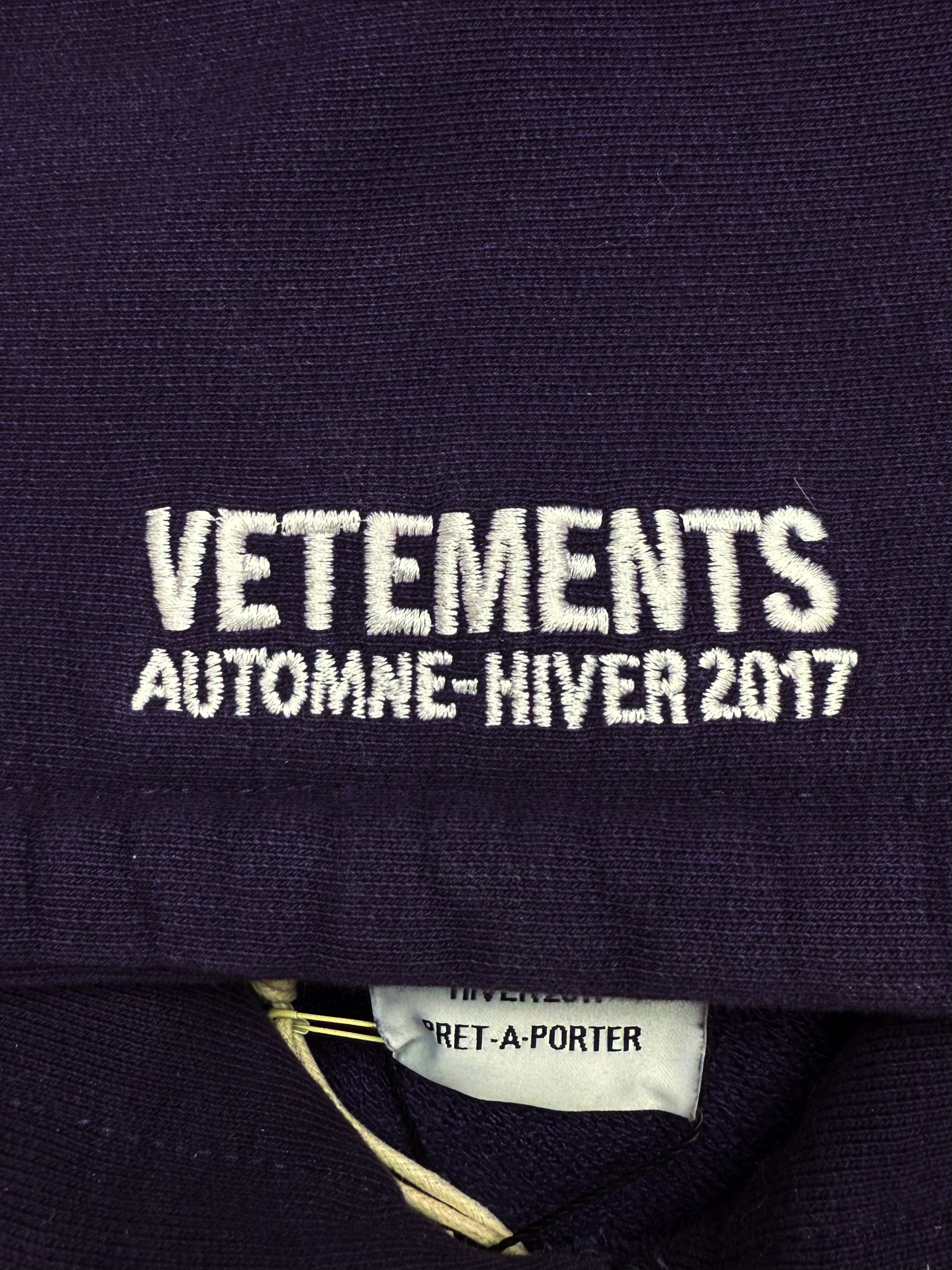 AW16 Vetements Homme ‘Sexual Fantasies’ Purple Slogan Hoodie