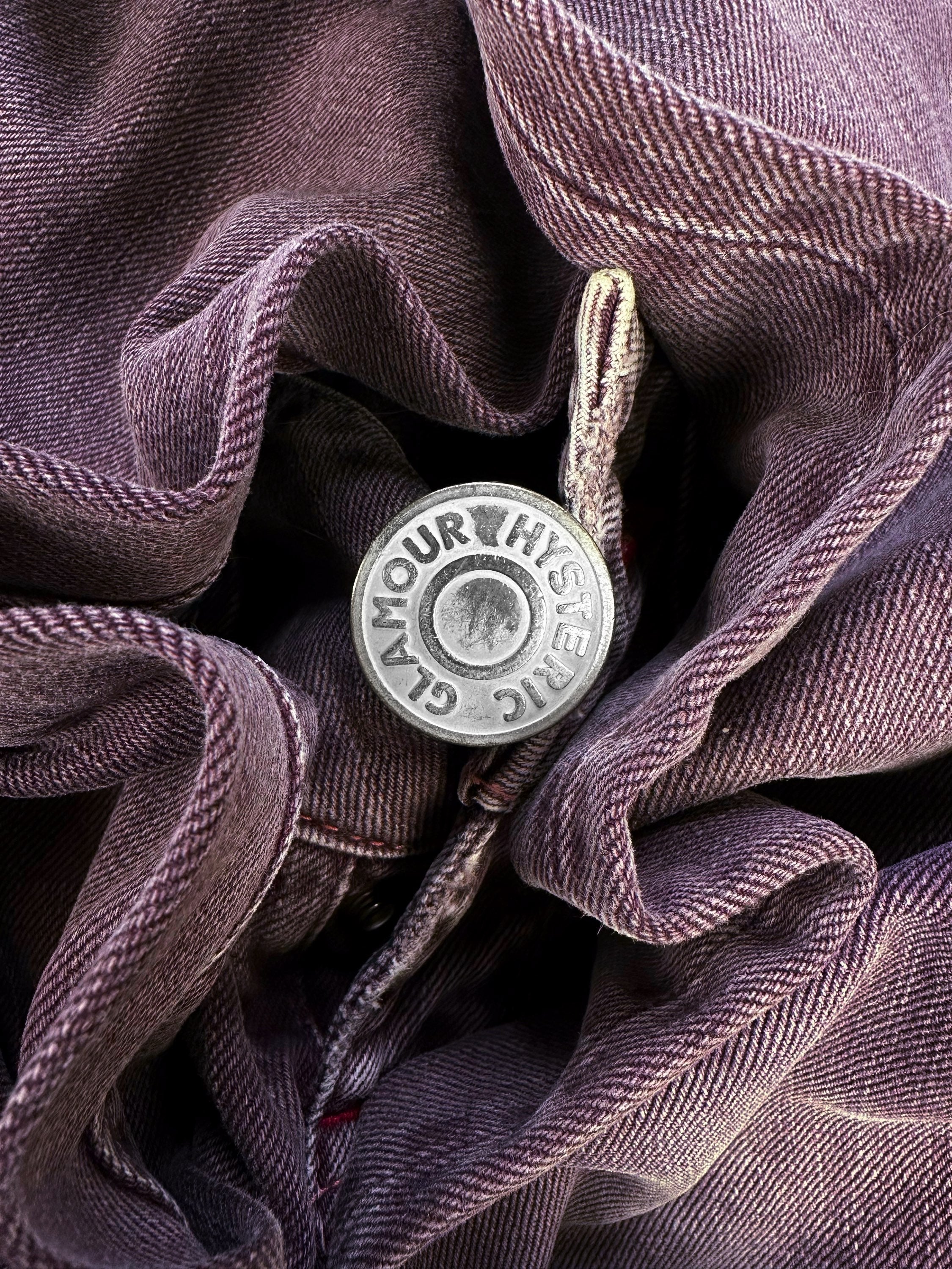 00s Hysteric Glamour ‘Big Button’ Burgundy Denim