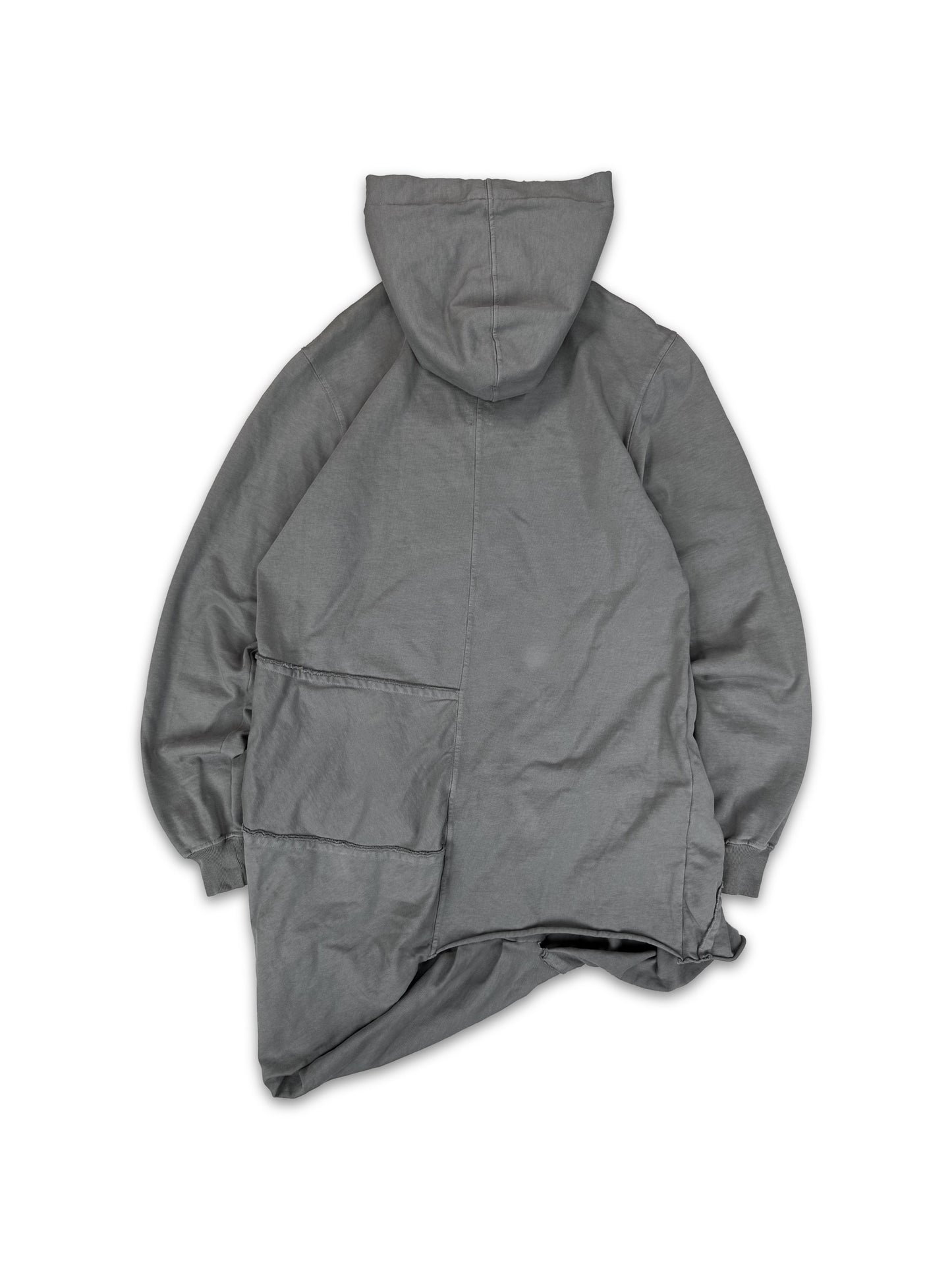 Rick Owens Reworked ‘Asymmetric’ Grey Long Hoodie