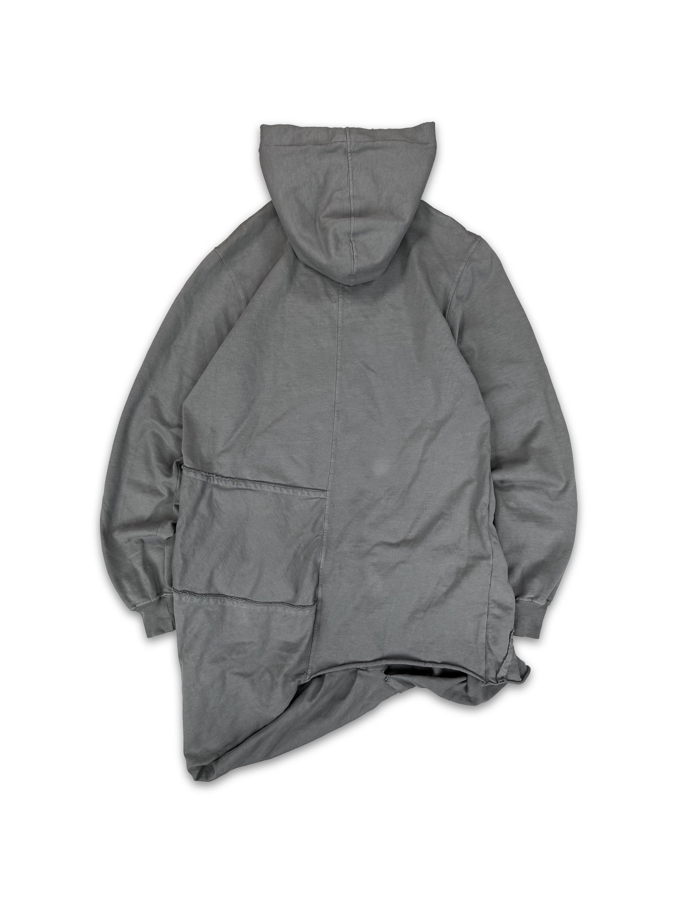 Rick Owens Reworked ‘Asymmetric’ Grey Long Hoodie