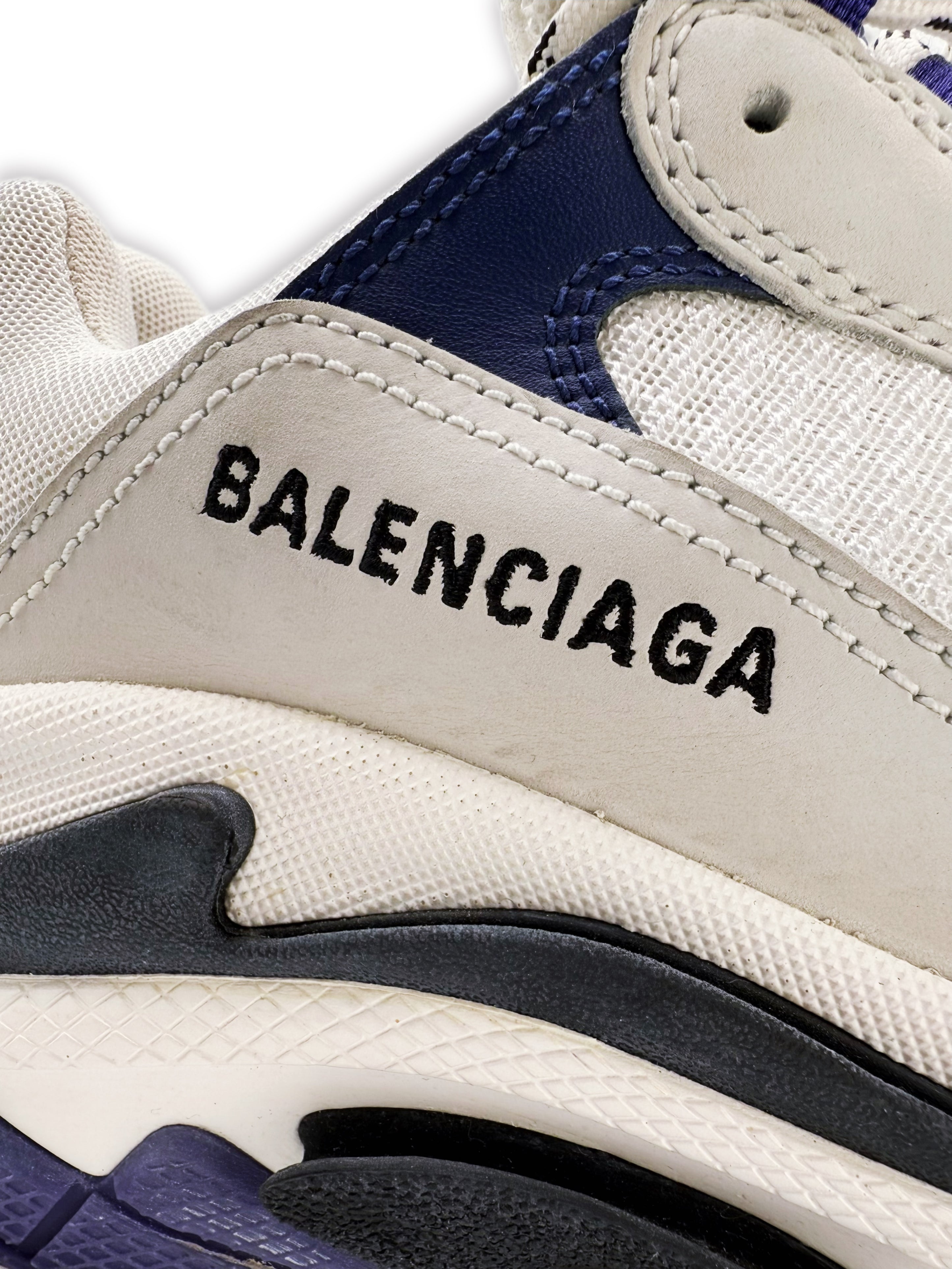 Balenciaga ‘Triple S’ Blue / White Low-top Chunky Sneakers