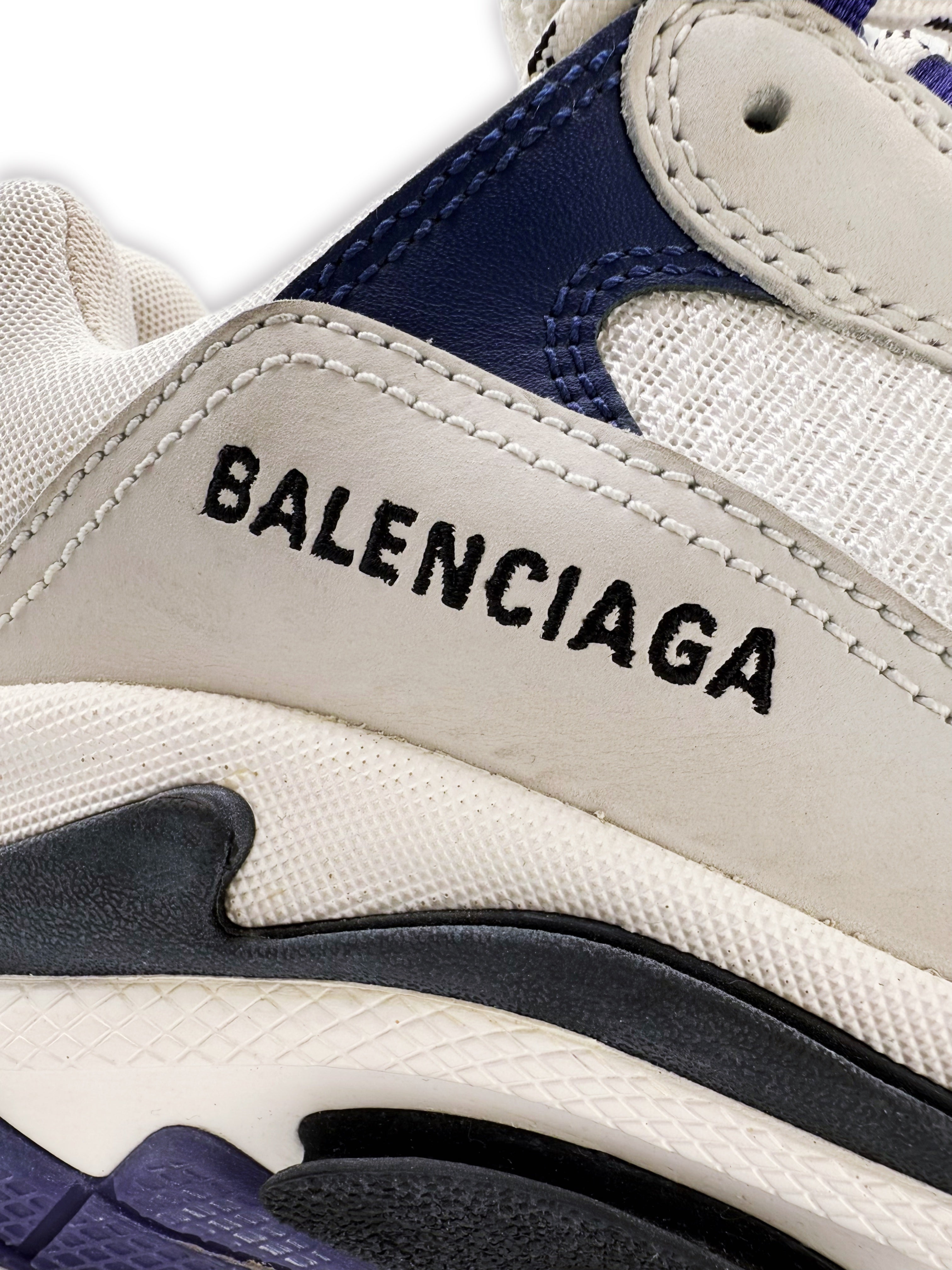 Balenciaga ‘Triple S’ Blue / White Low-top Chunky Sneakers