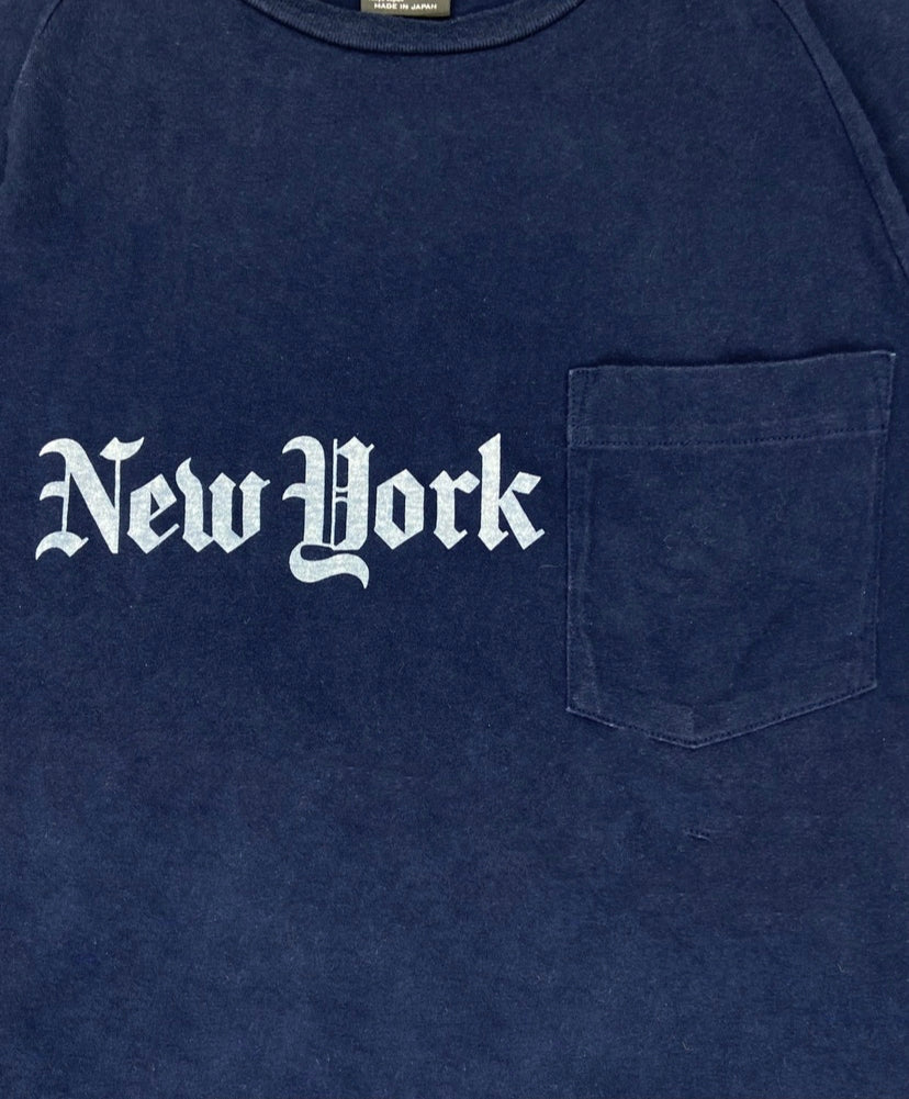 Number (N)ine “New York” Pocket Navy Blue T-Shirt