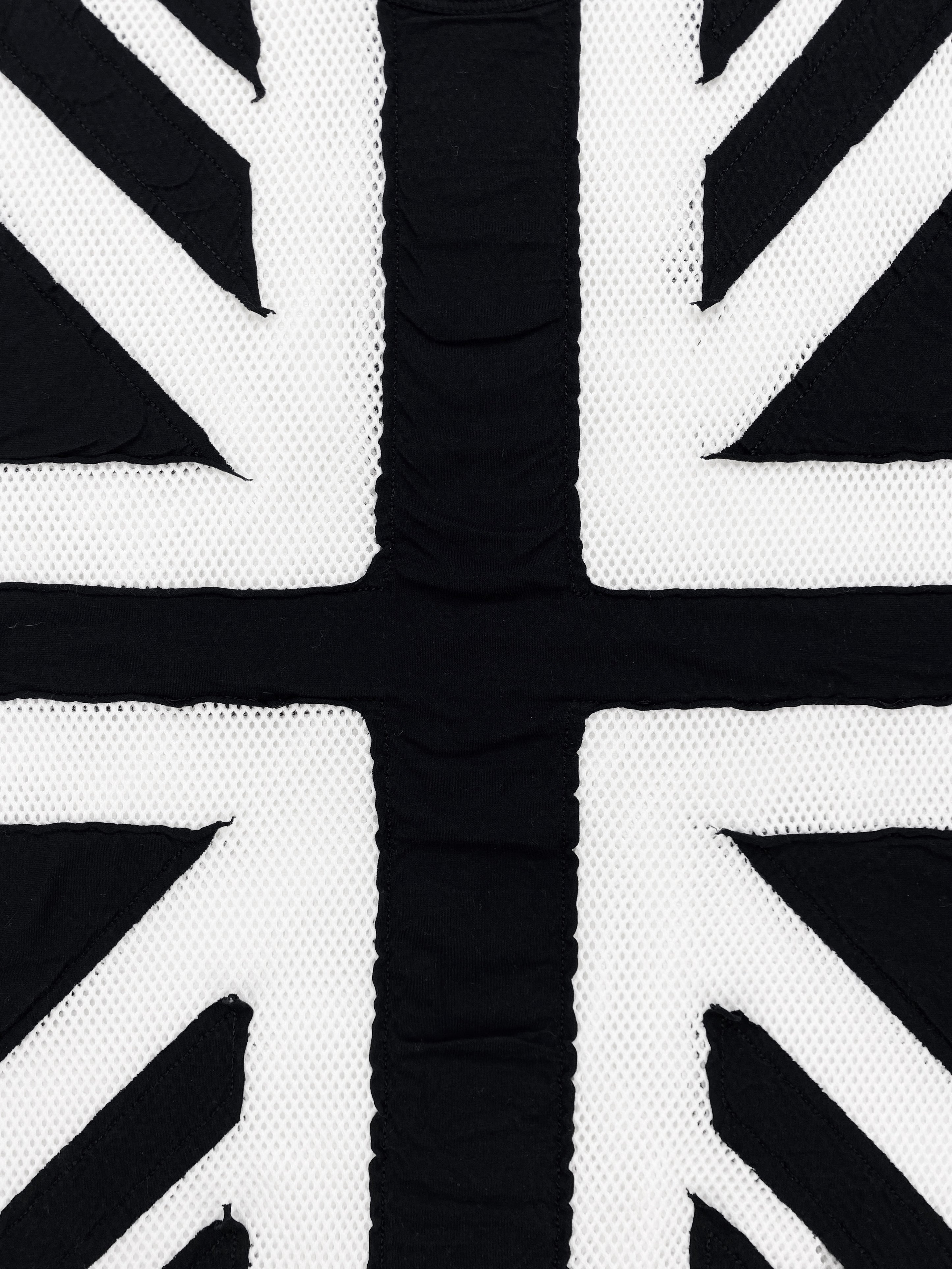 SS06 Dior Homme by Hedi Slimane Perforated Mesh Flag Tank Top