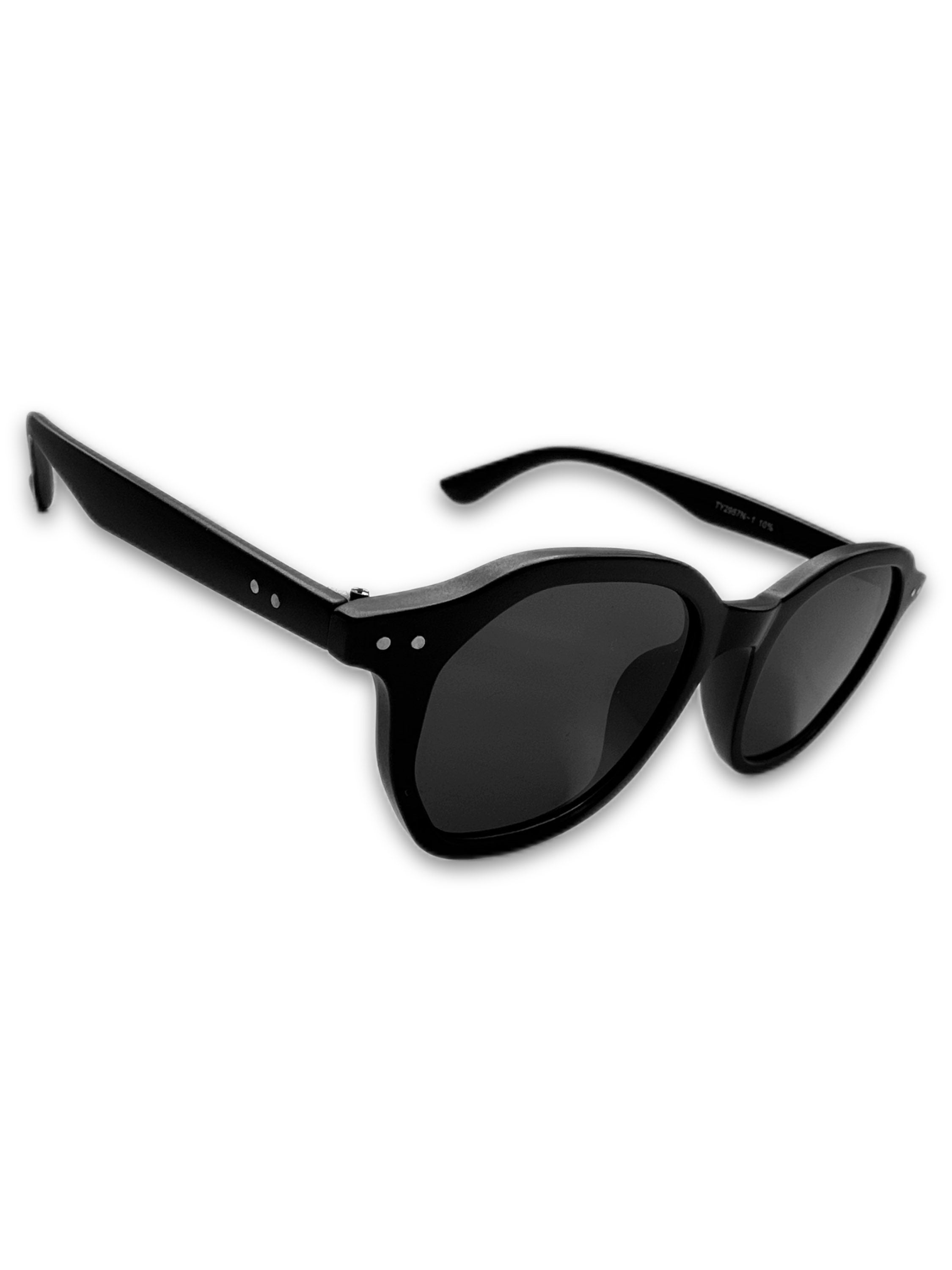 00s Number (N)ine Matte Black Rounded Tinted Sunglasses