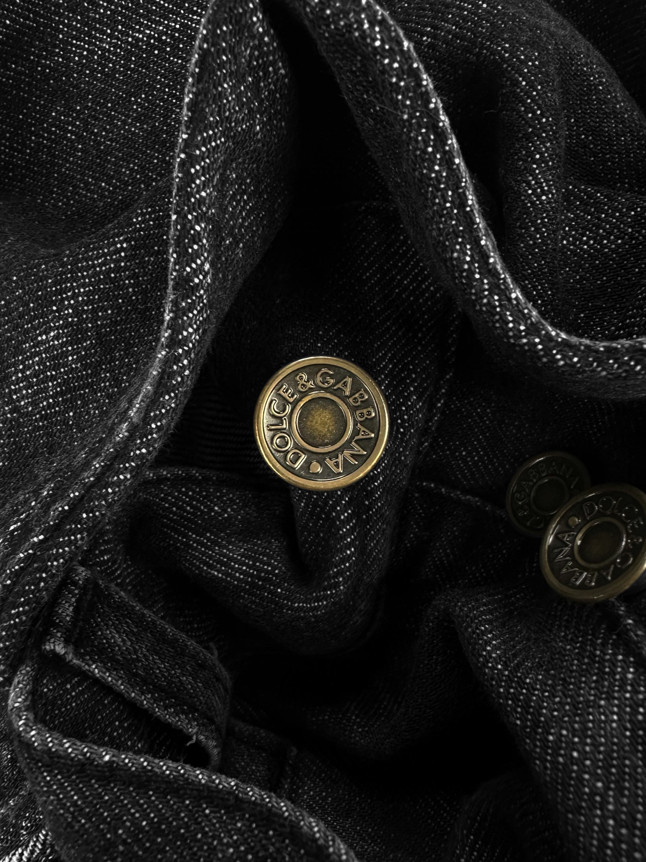 00s Dolce & Gabbana Distressed Black Wash Denim