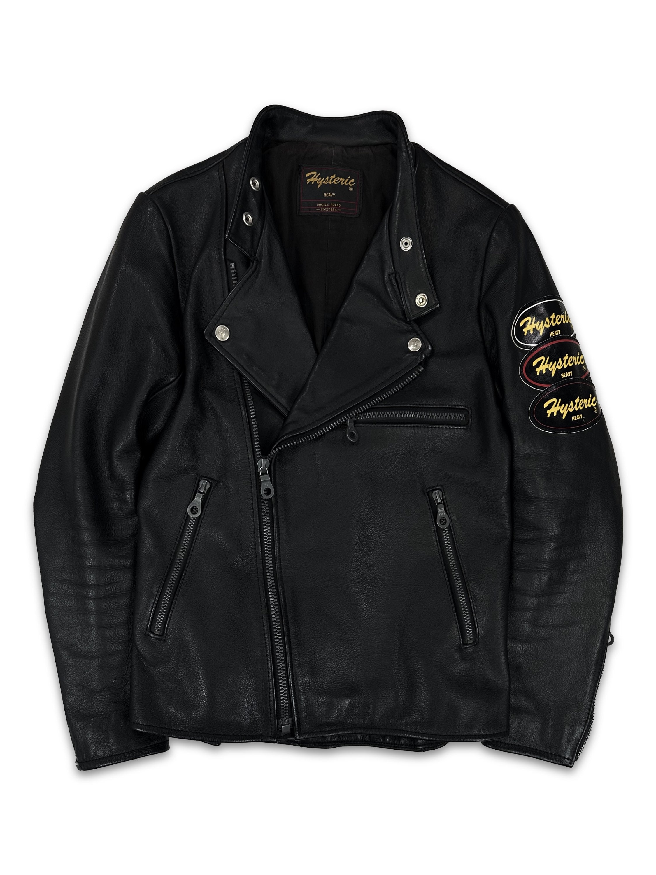 00s Hysteric Glamour ‘Perfecto Zip’ Black Leather Riders Jacket