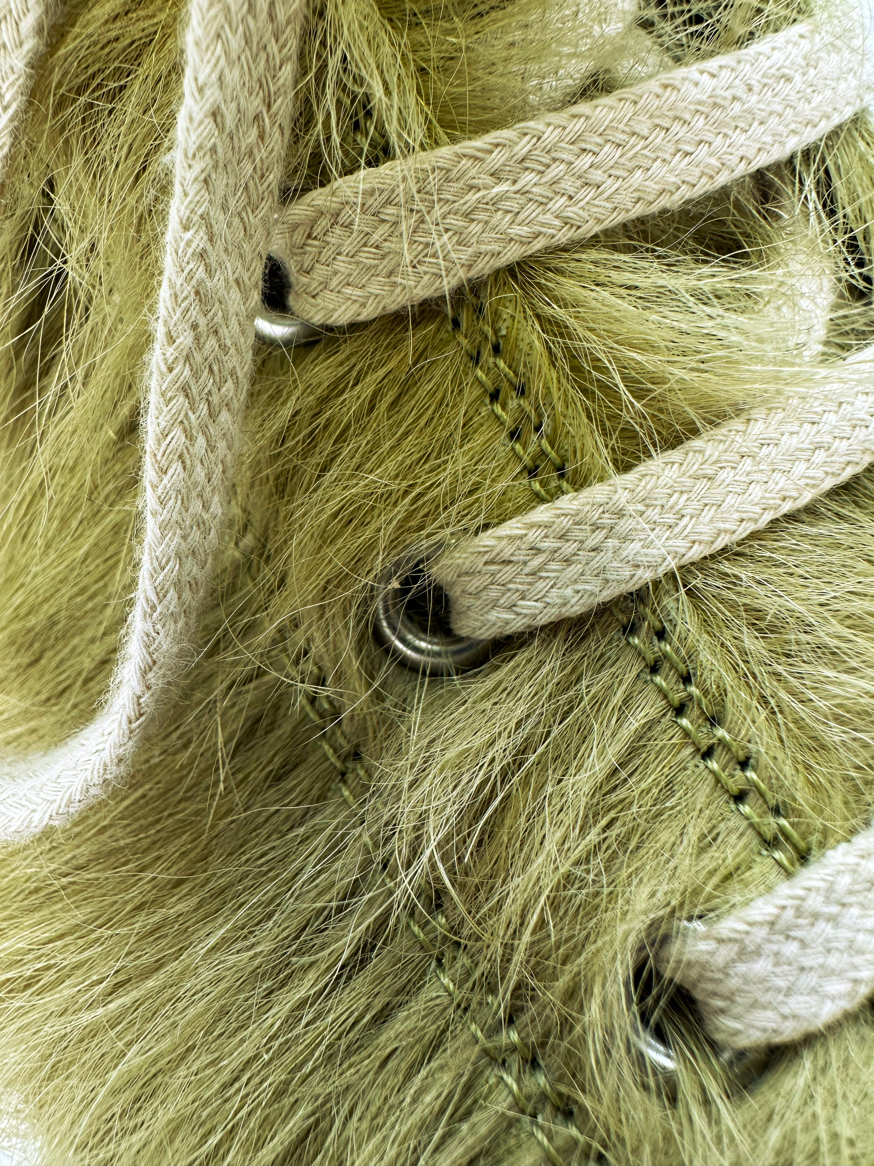 AW21 Rick Owens Pony Hair ‘Gethesmane’ Dirty Acid / Milk Ramone Sneakers