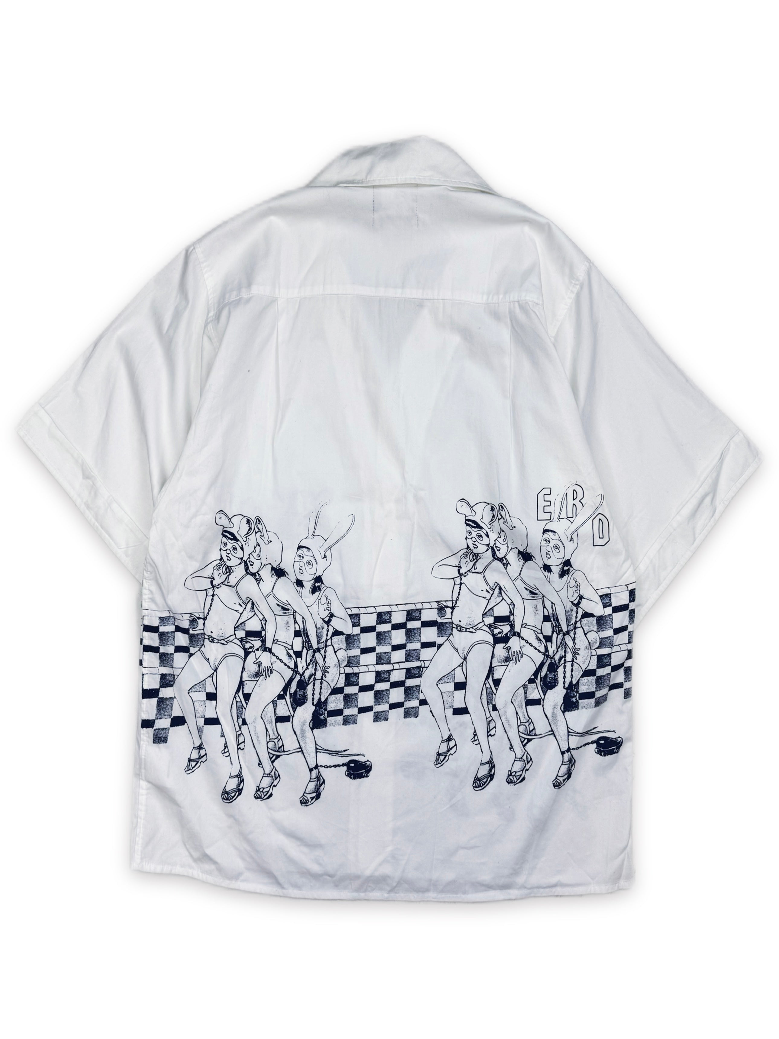 Enfants Riches Deprimes ‘Roller Derby’ White Camp Collar Shirt