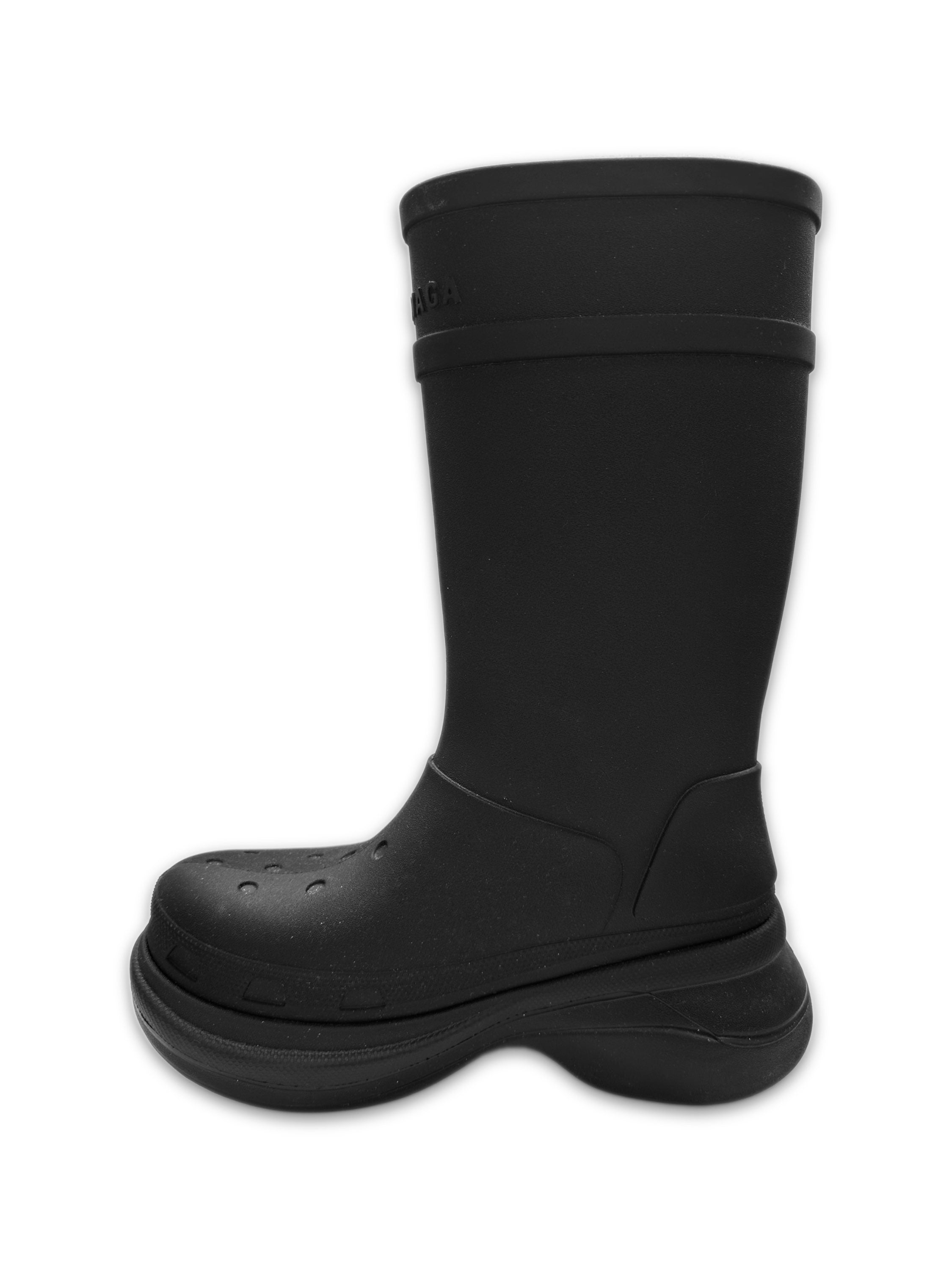 Balenciaga x Crocs Black Hi-top Rubber Rain Boots