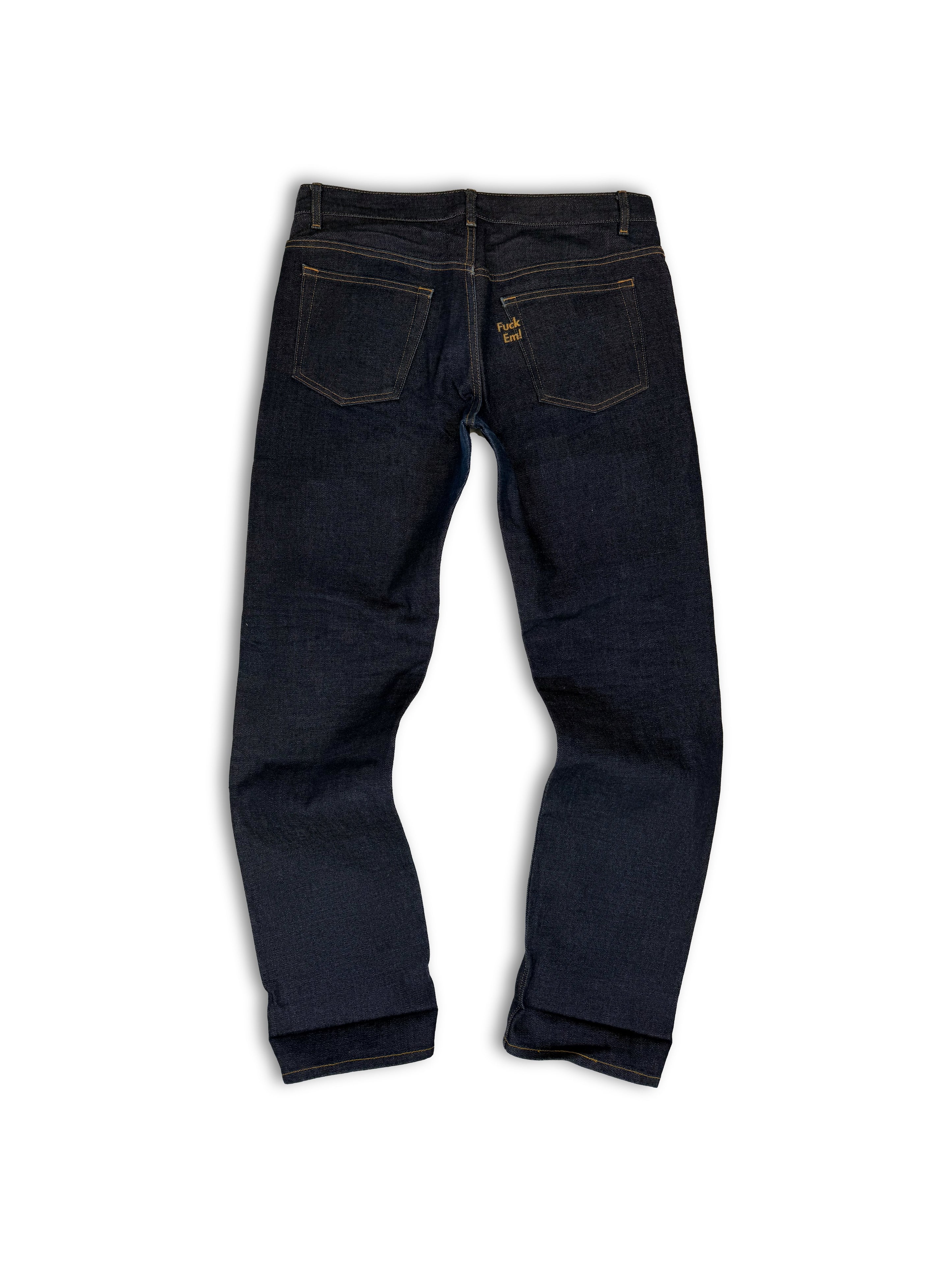 2009 Supreme x A.P.C ‘Fuck Em!’ Embroidered Blue Pin Denim