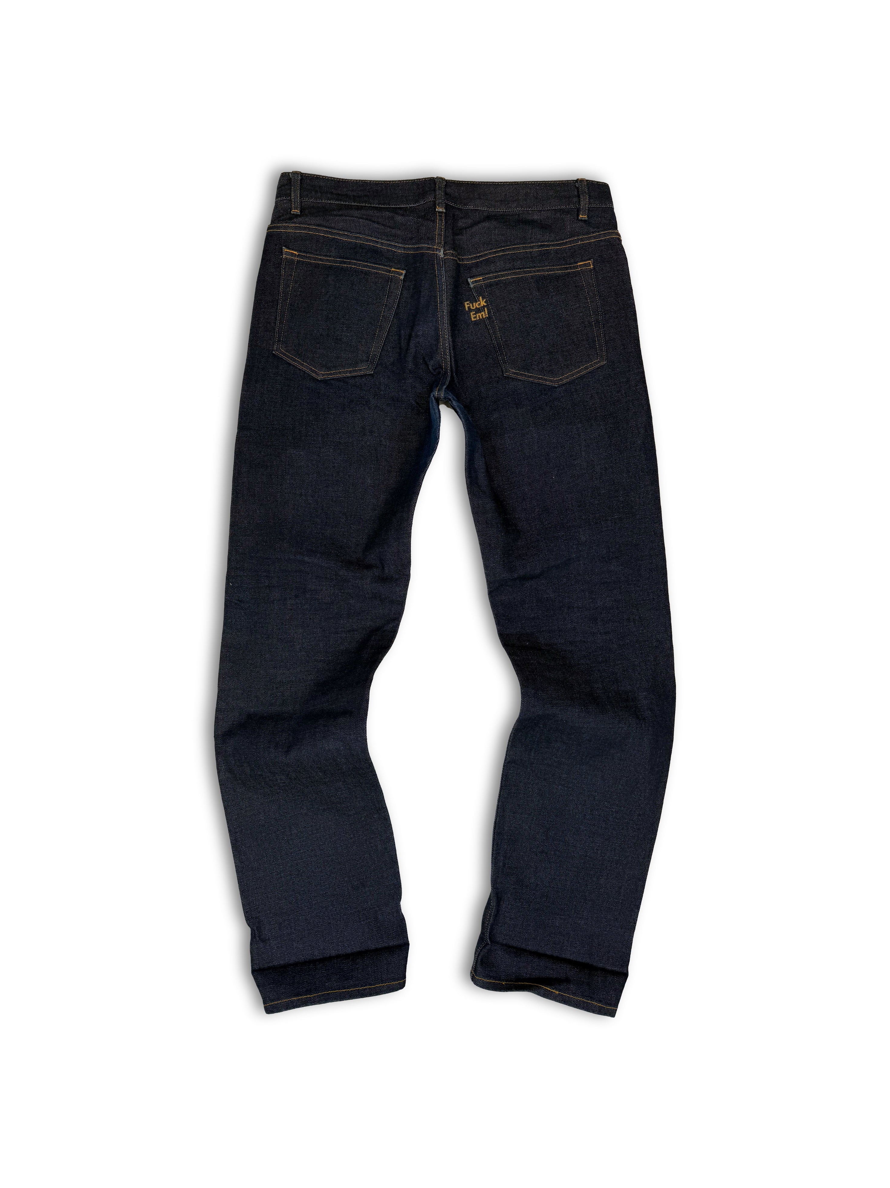 2009 Supreme x A.P.C ‘Fuck Em!’ Embroidered Blue Pin Denim