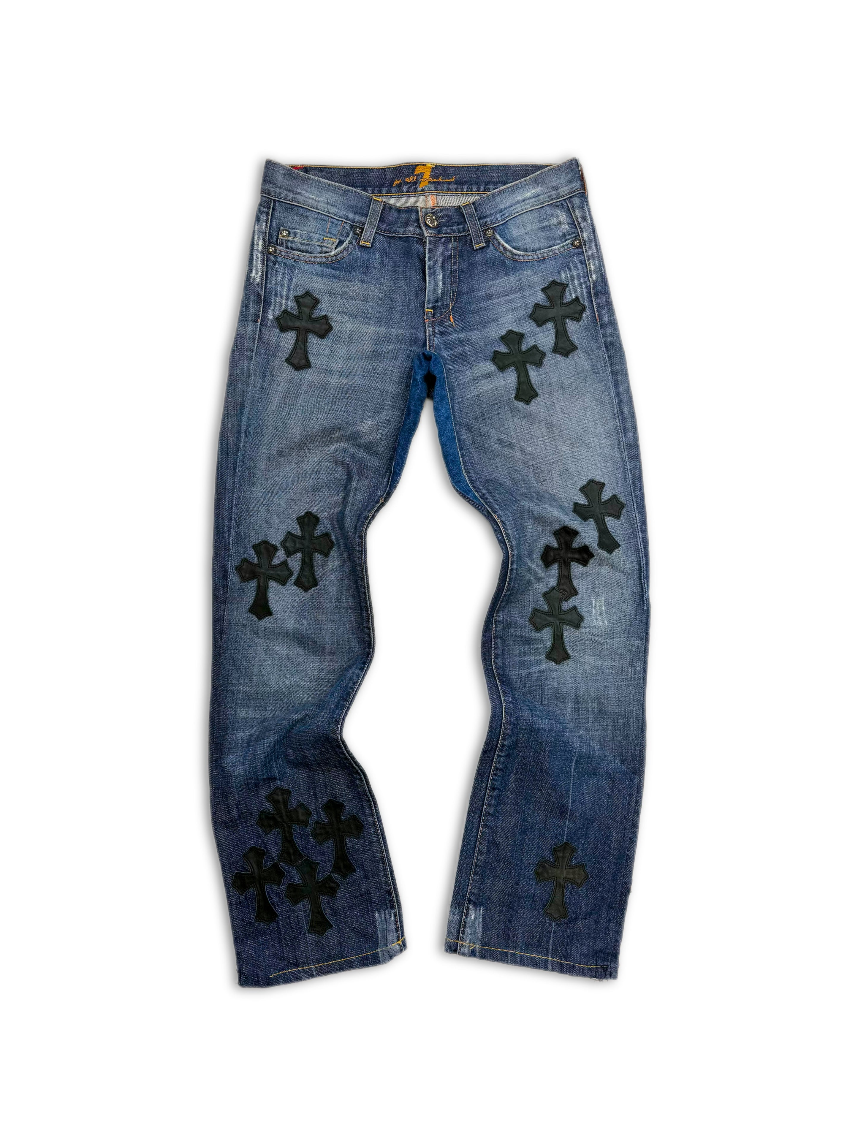Chrome Hearts 7 For All Man Kind 23 Cross Patch 1/1 Custom Denim