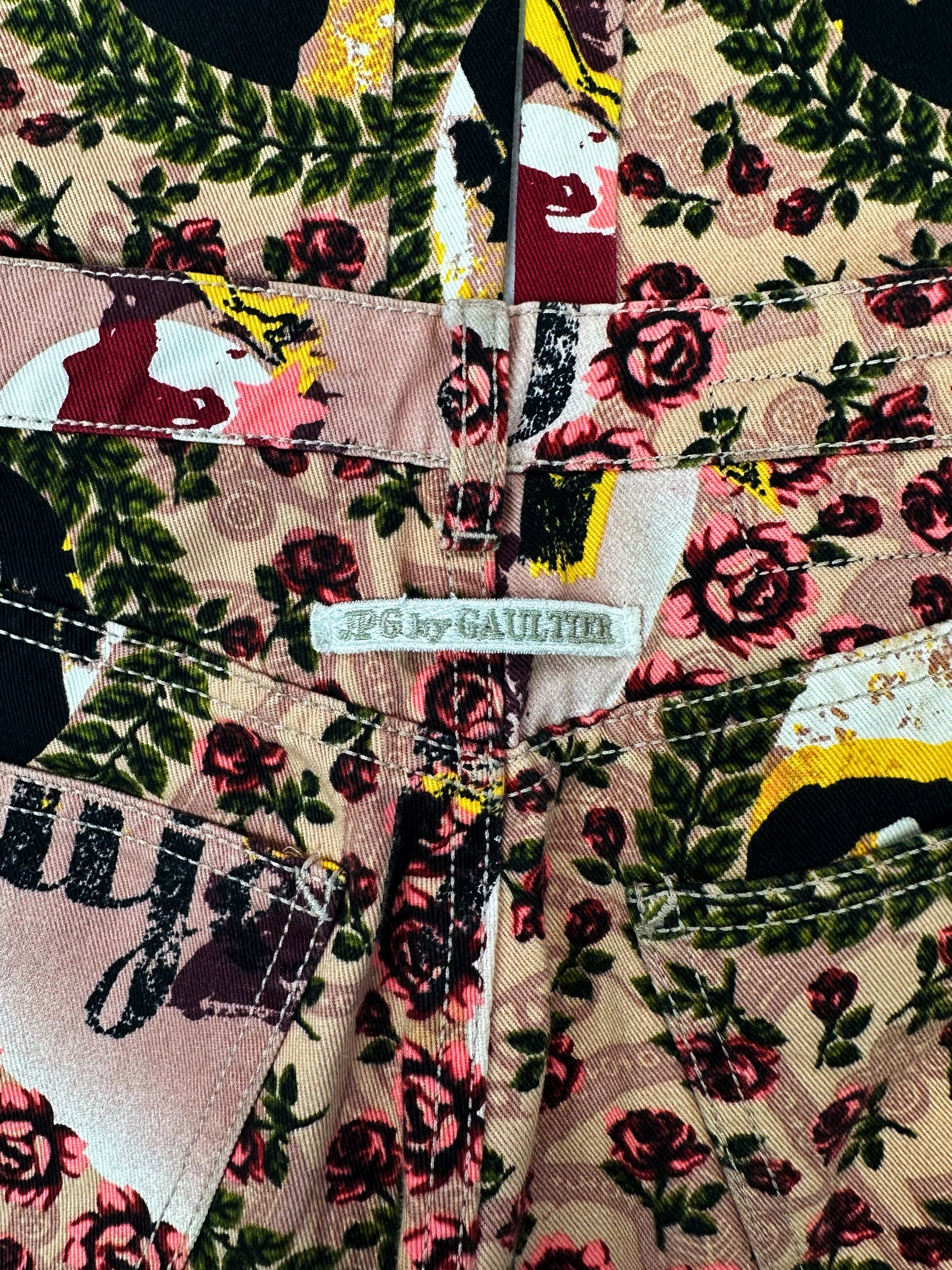SS98 Jean Paul Gaultier ‘S*x’ Full Print Slim Cut Denim