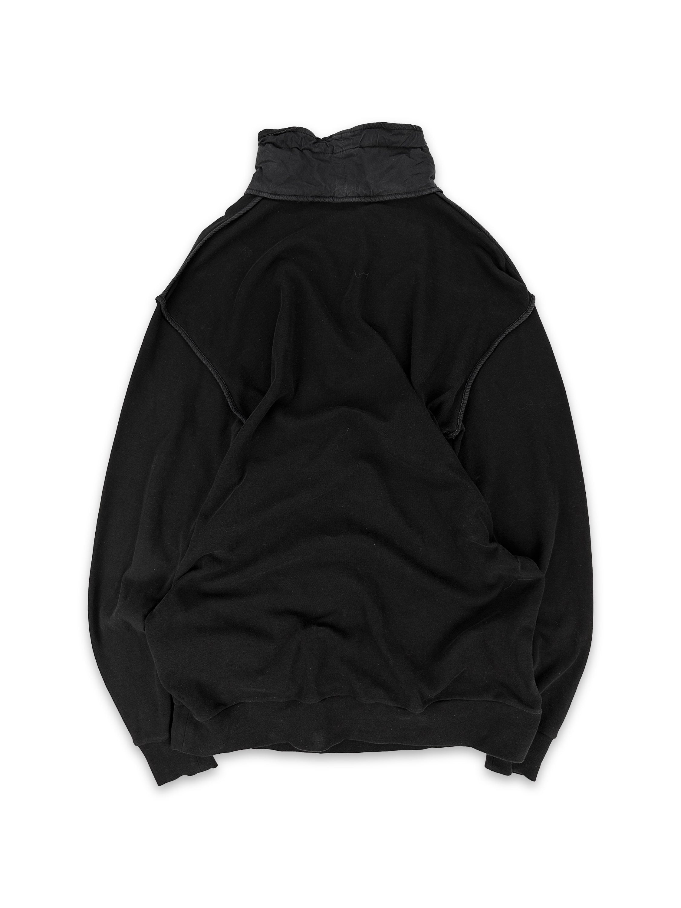 Damir Doma Black Two Tone Quarter-zip Fleece Jacket