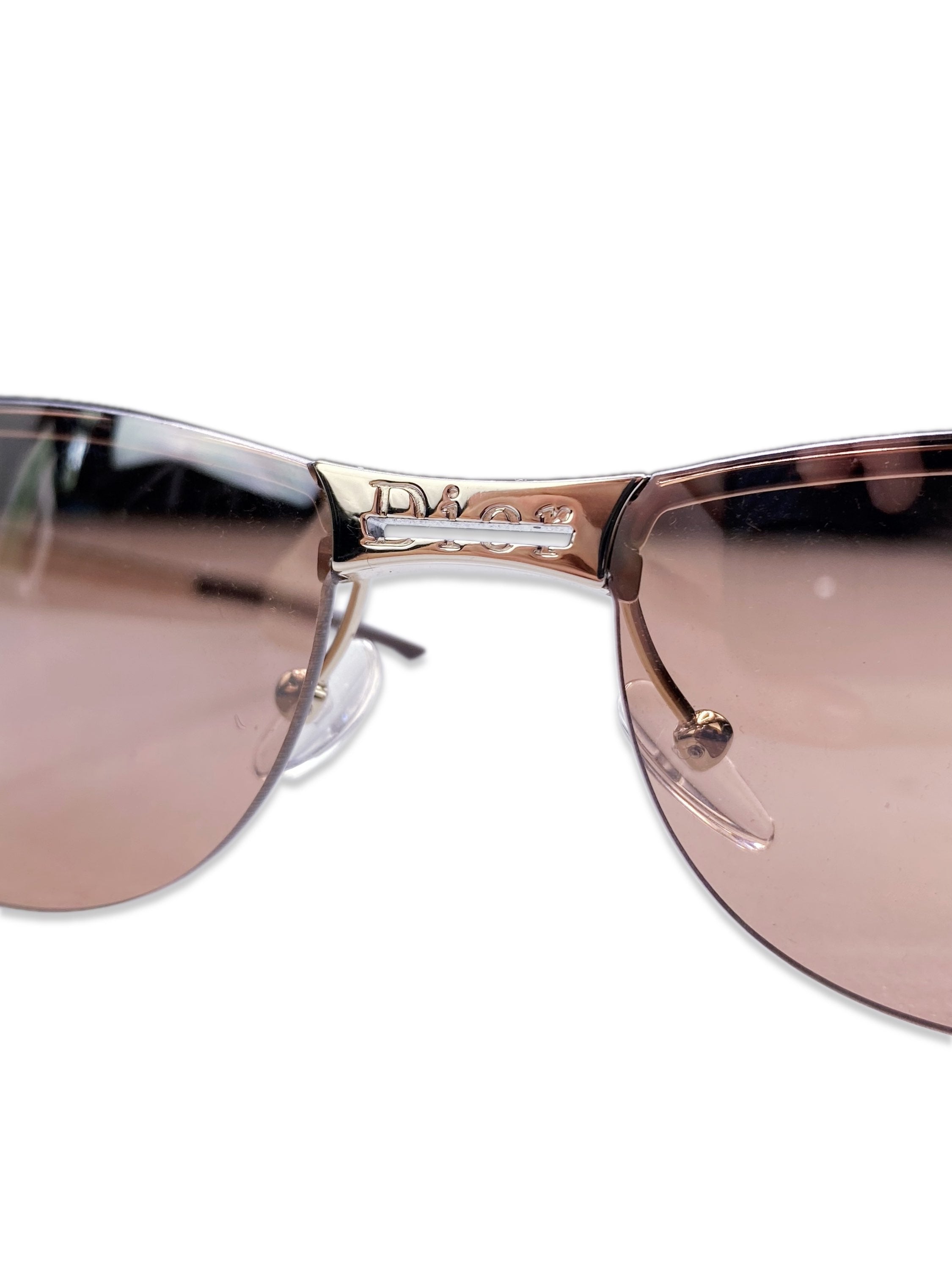 2000’s Dior Star Motif Warm Tint Metallic Sunglasses