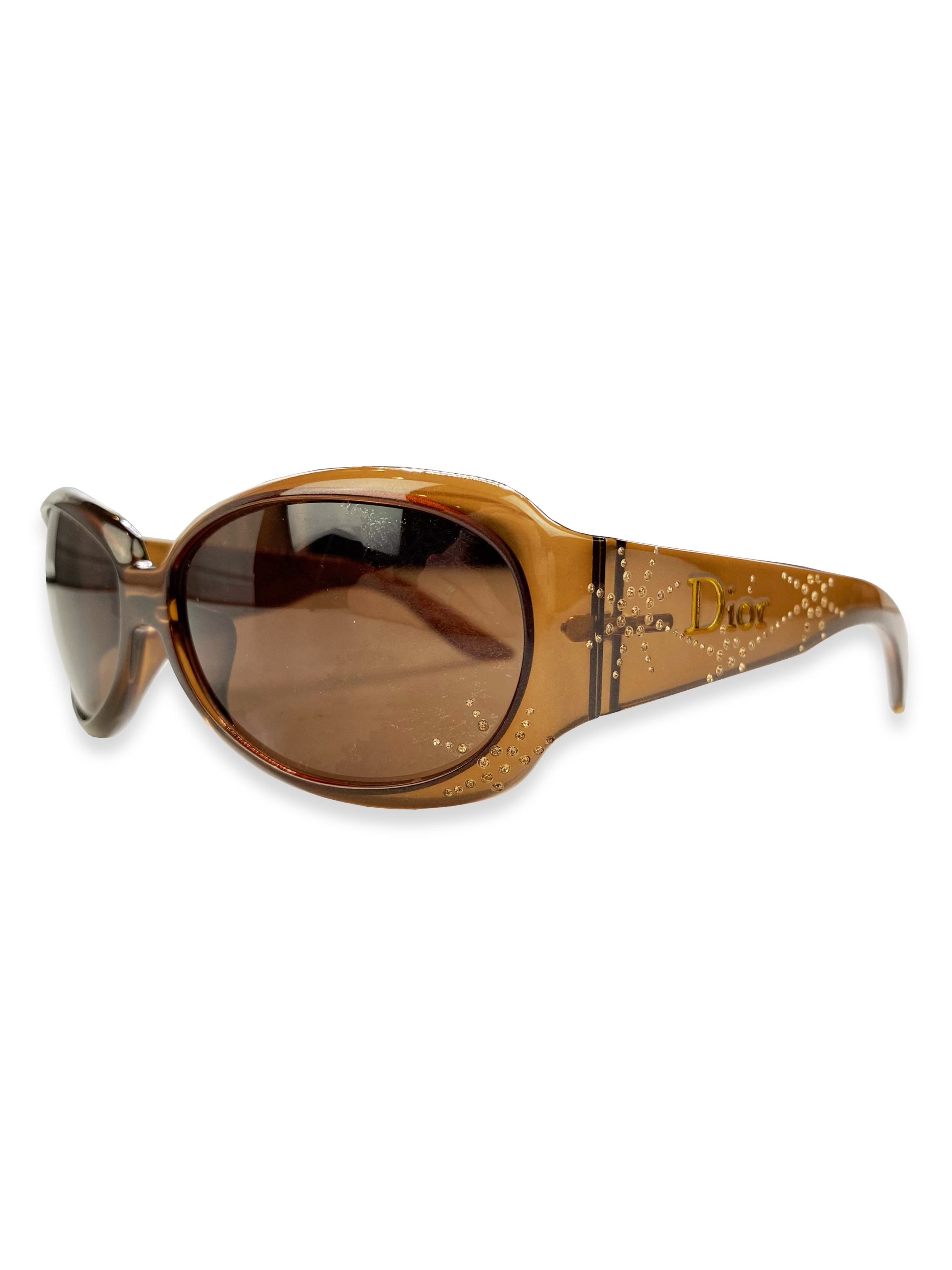 2000’s Dior Bewjewlled Gold Rounded Explosion Sunglasses