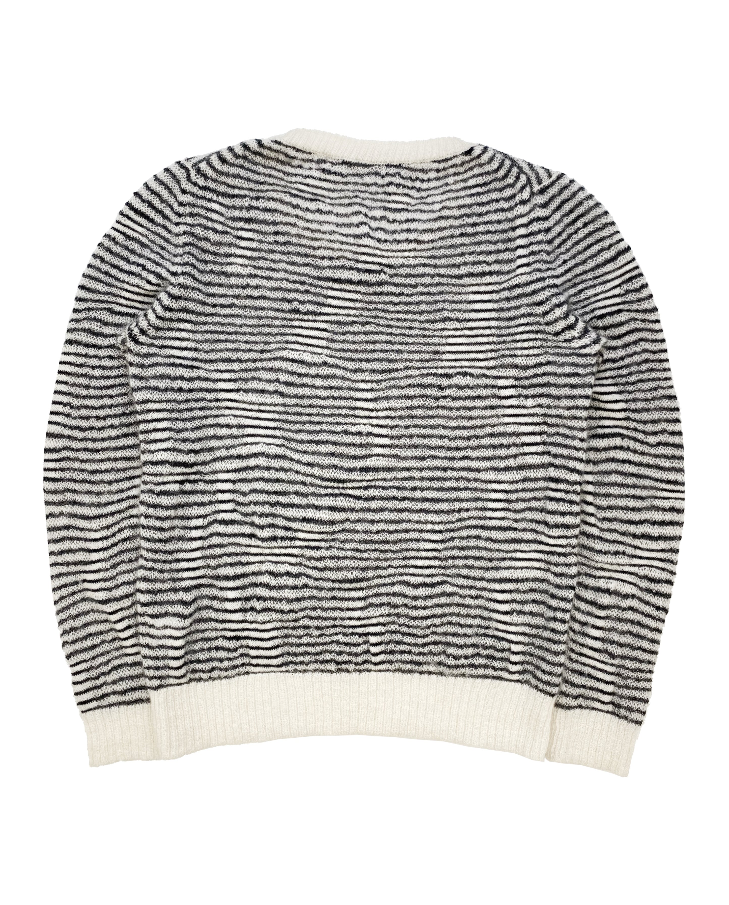 AW07 Dior Homme “Navigate” Striped Low-gauge Mohair Sweater
