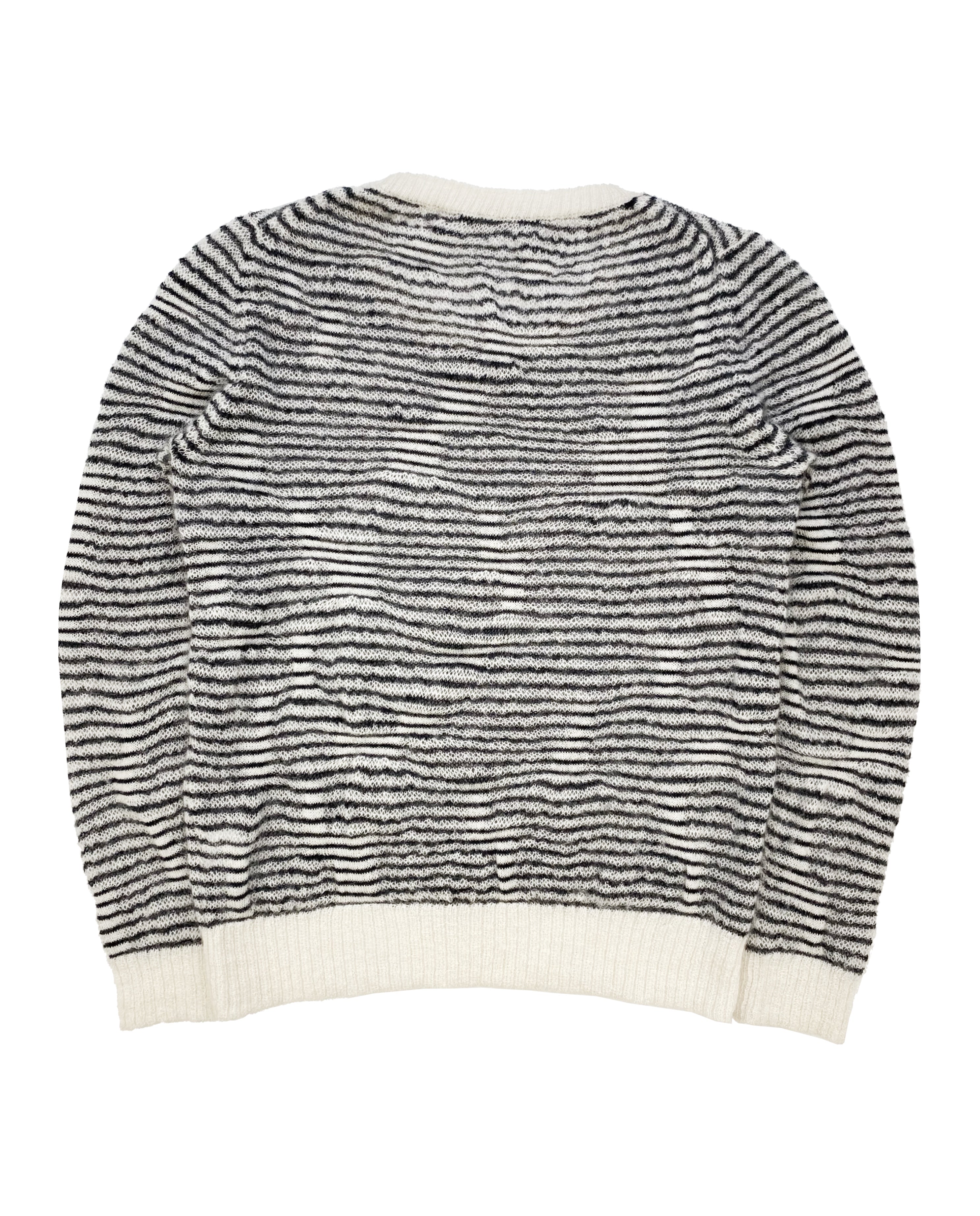 AW07 Dior Homme “Navigate” Striped Low-gauge Mohair Sweater