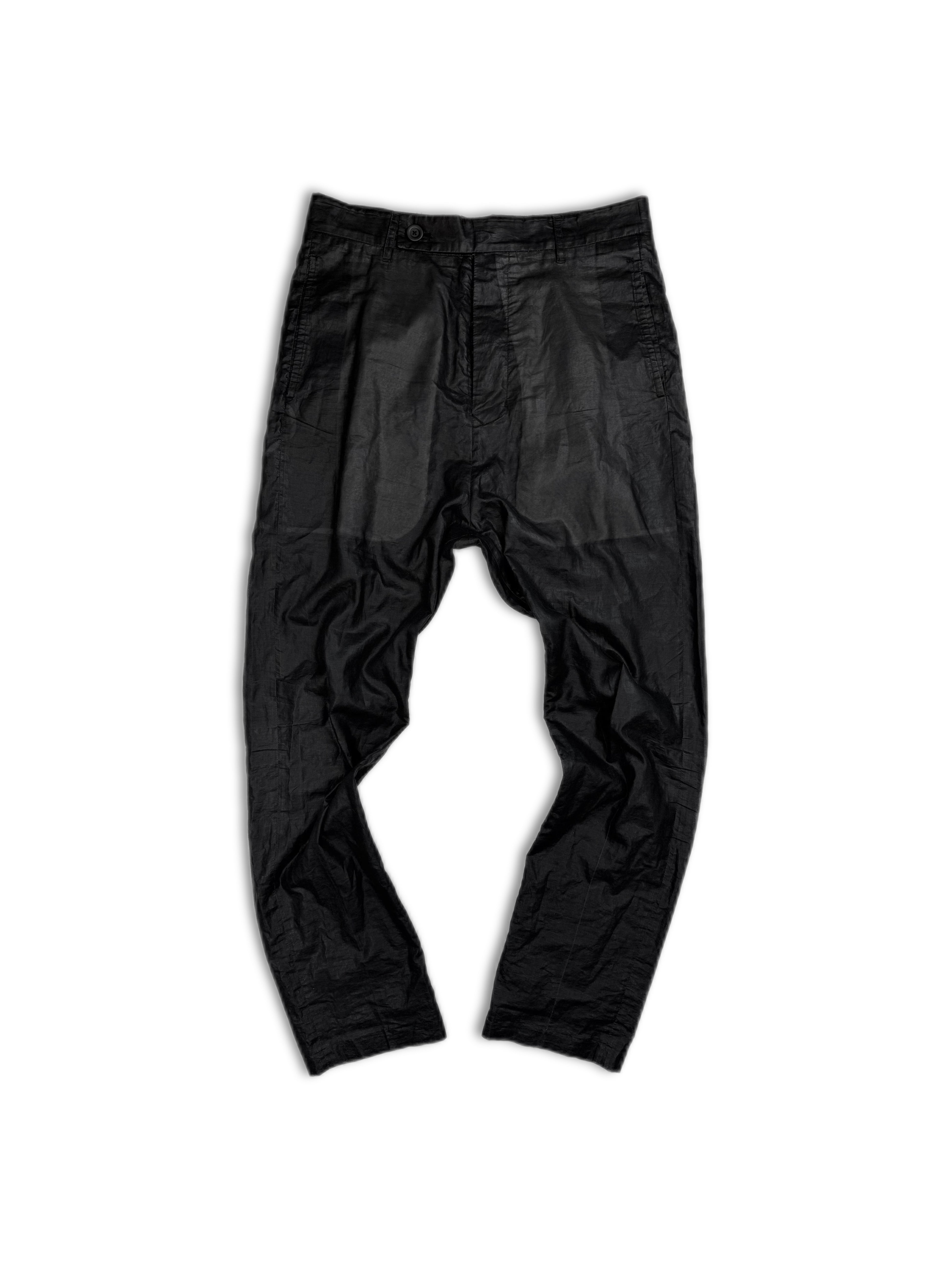 SS16 Rick Owens Waxed Light Weight Panelled Pants