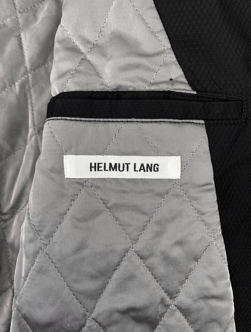 AW03 Helmut Lang Nylon Leather Accent Belted Biker Jacket