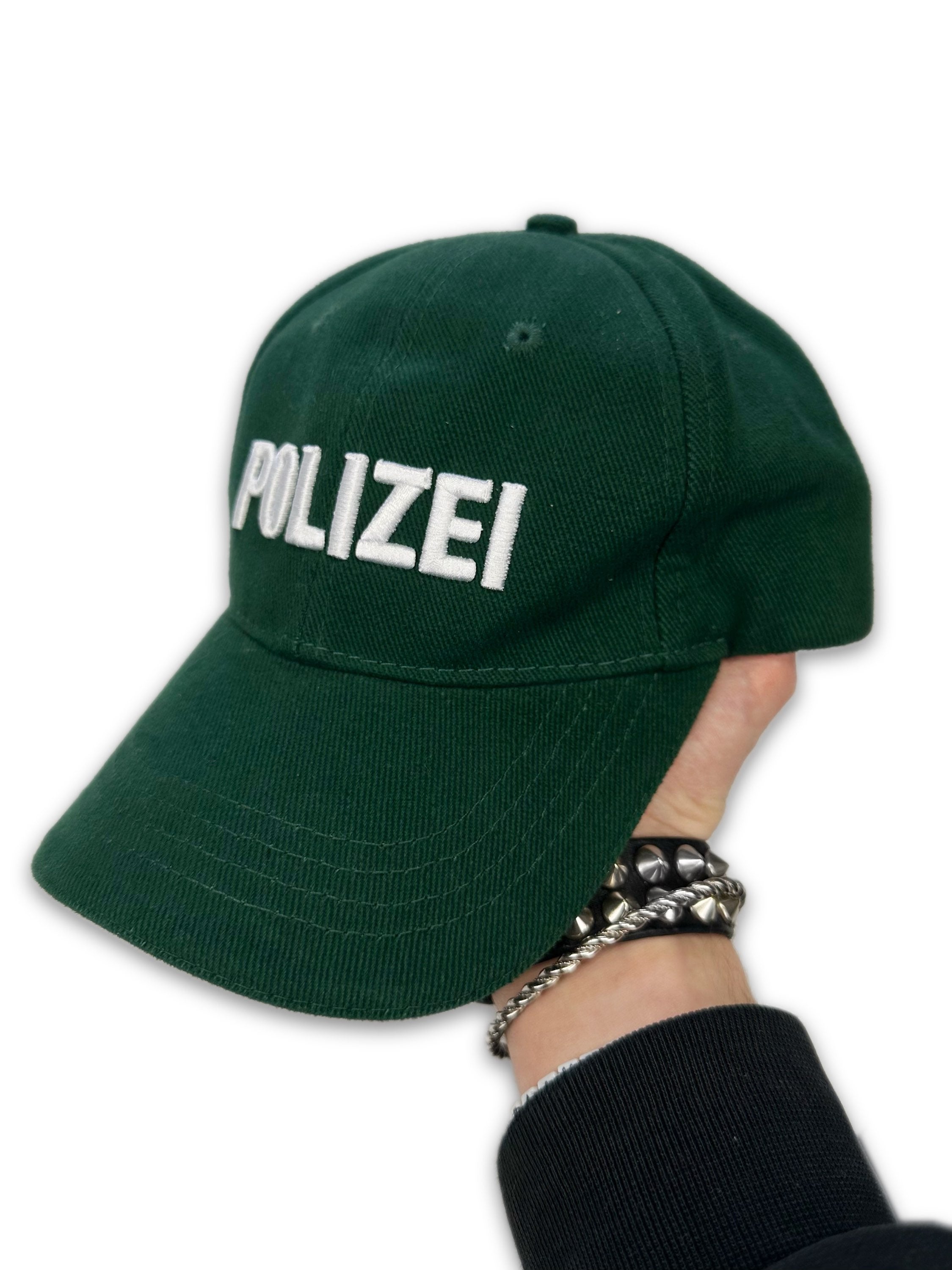 AW17 Vêtements ‘Polizei’ Embroidered Pine Green Strap Back Hat