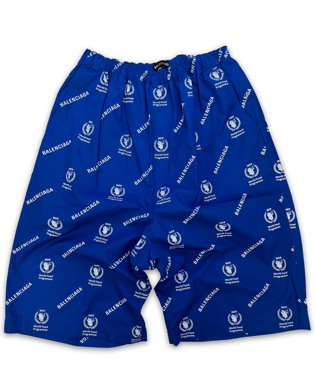 Balenciaga x World Food Programme Sky Blue Monogram Shorts