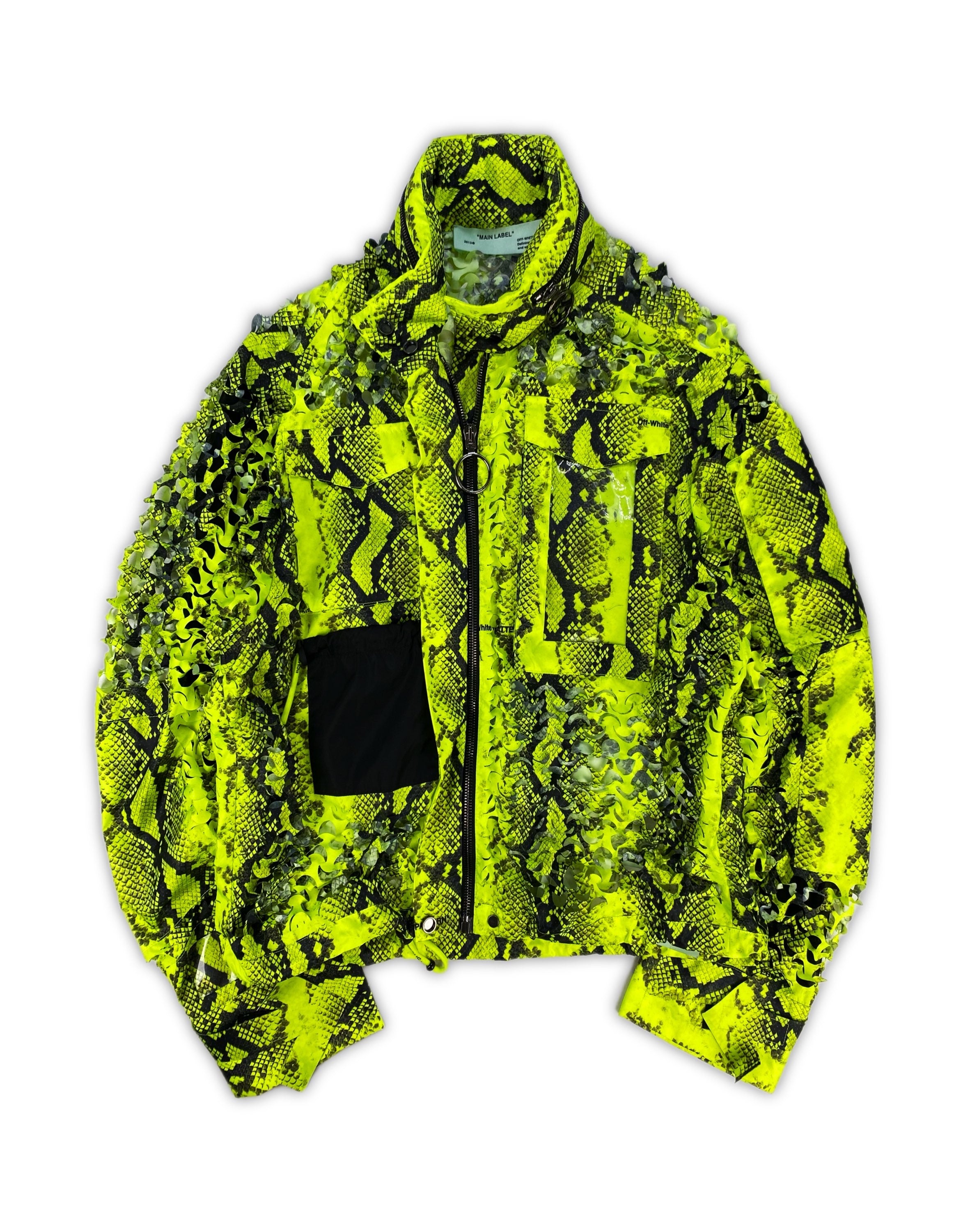 SS19 Off-White Perforated Neon ‘Python’ Print Jacket